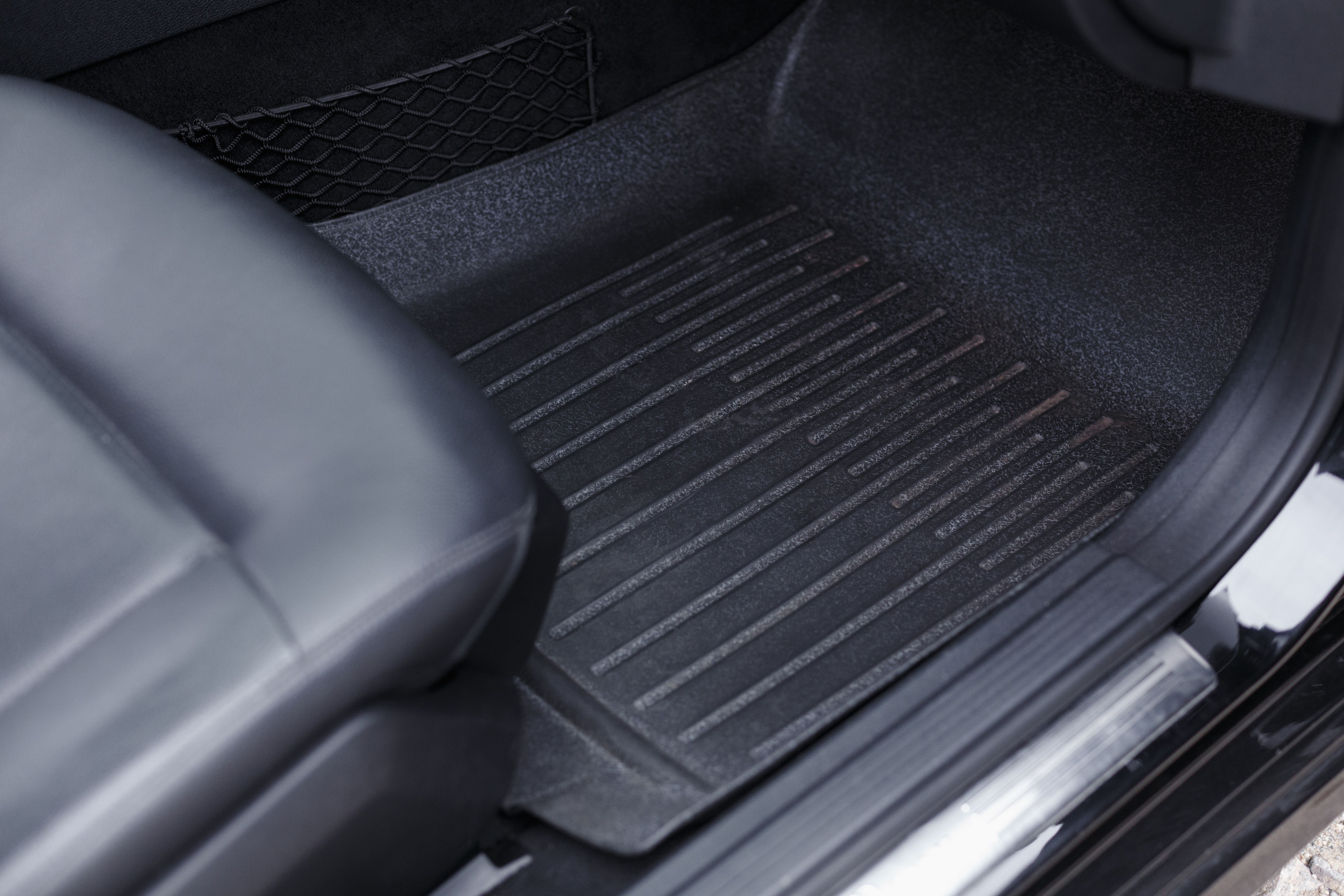 Car interior, passenger rubber floor mat