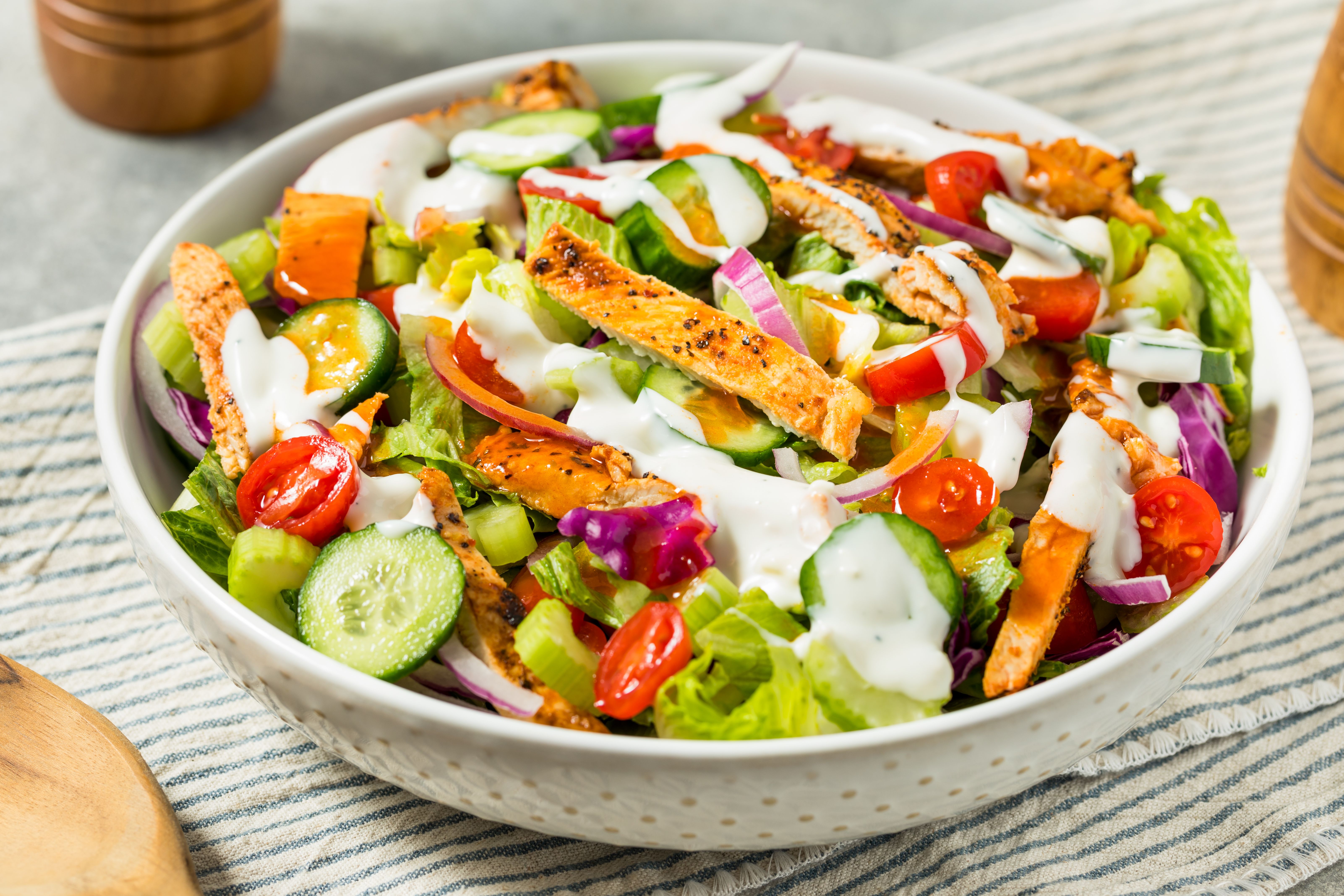 Healthy Homemade Buffalo Chicken Salad