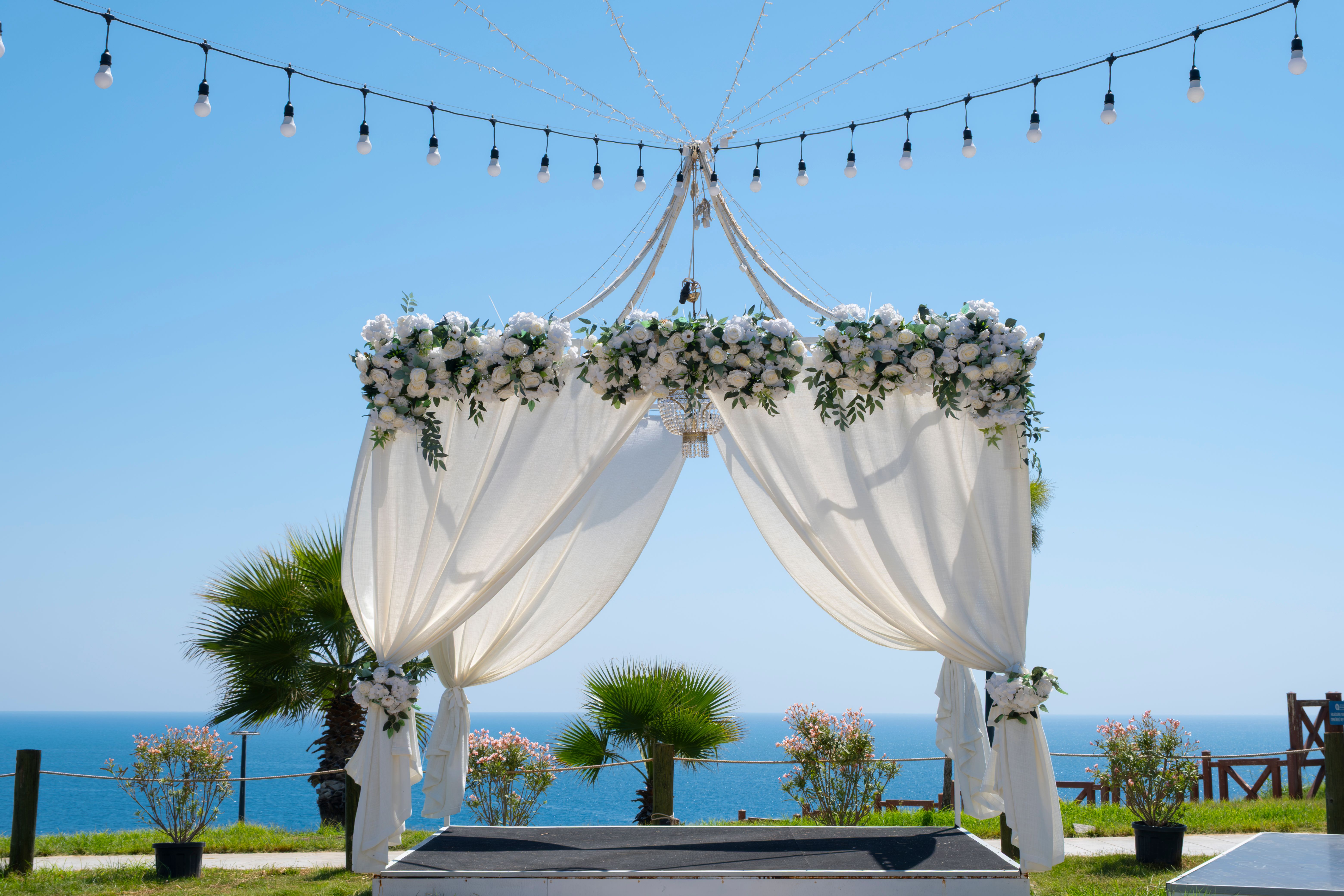 beach wedding fabrics