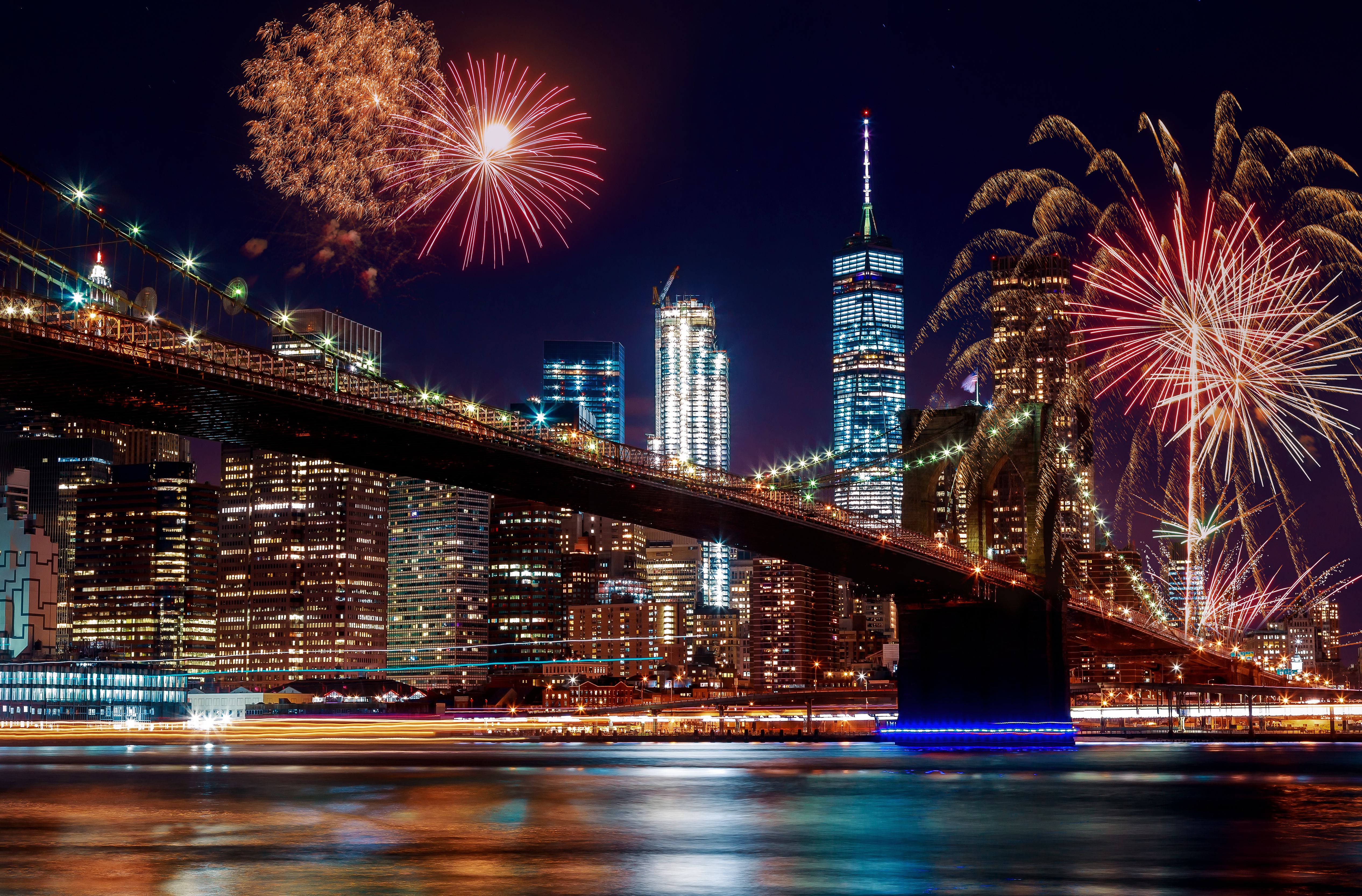 fireworks skyline