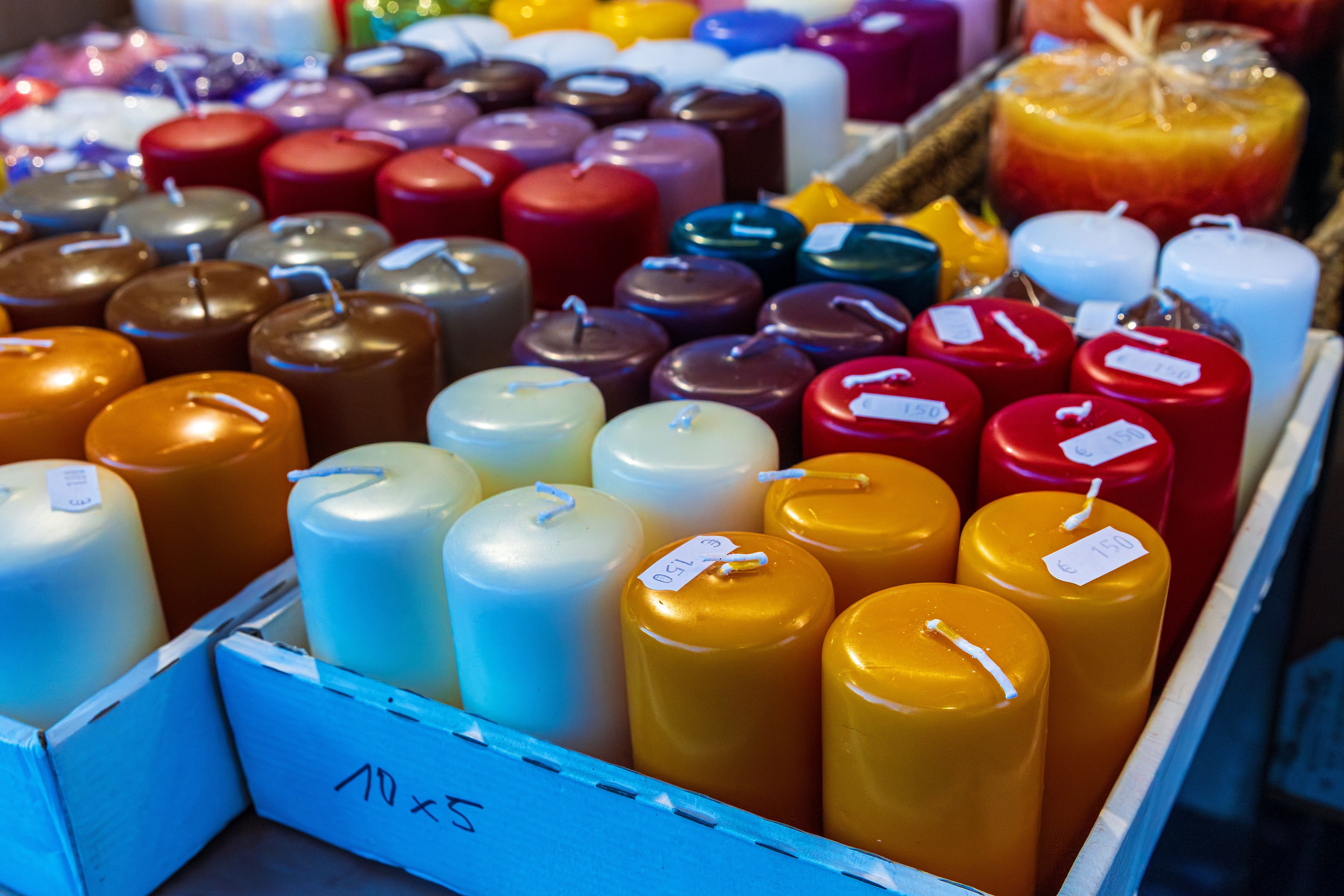 scented candles display