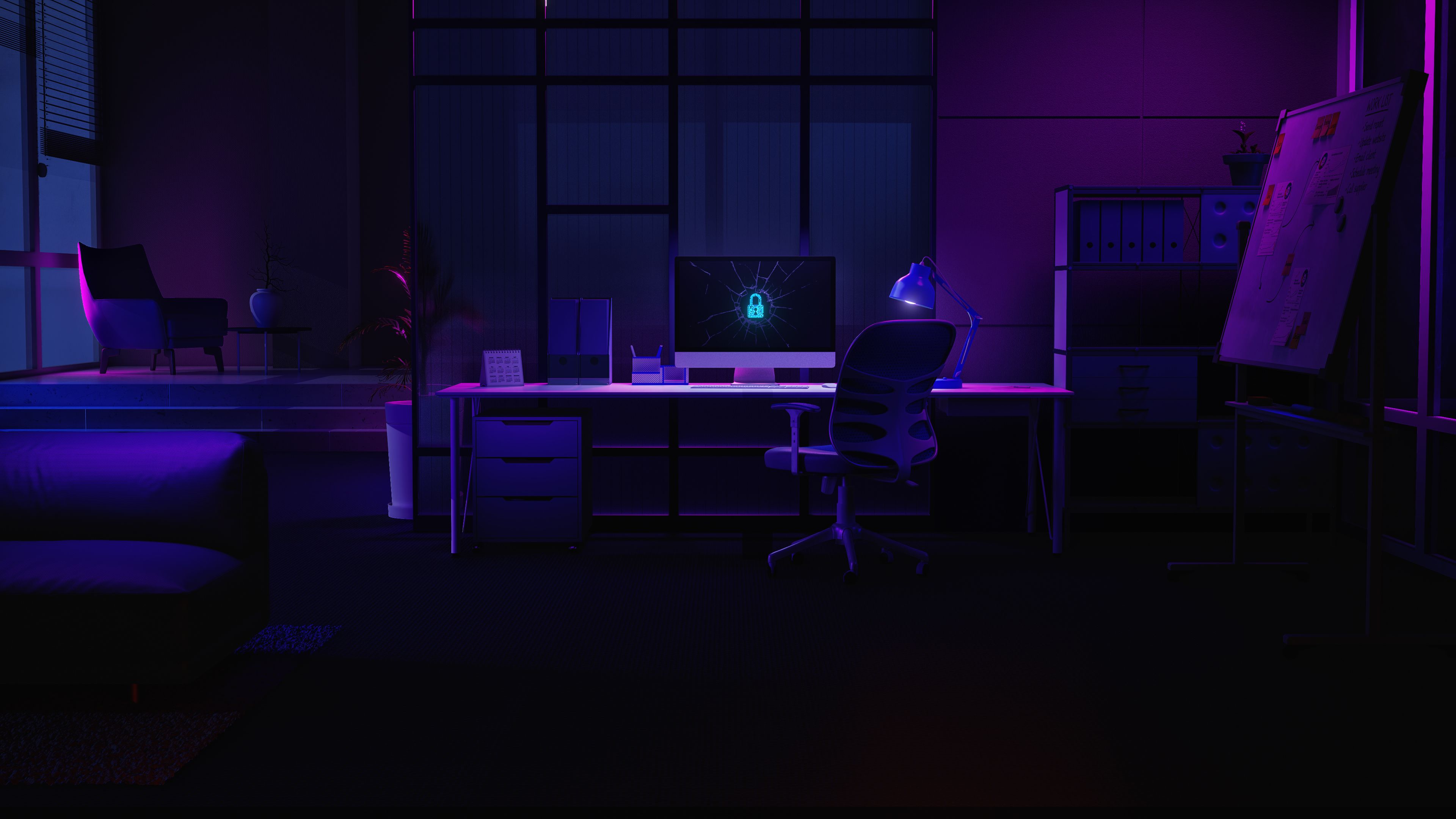 Cyber Attack Moment  in the Office