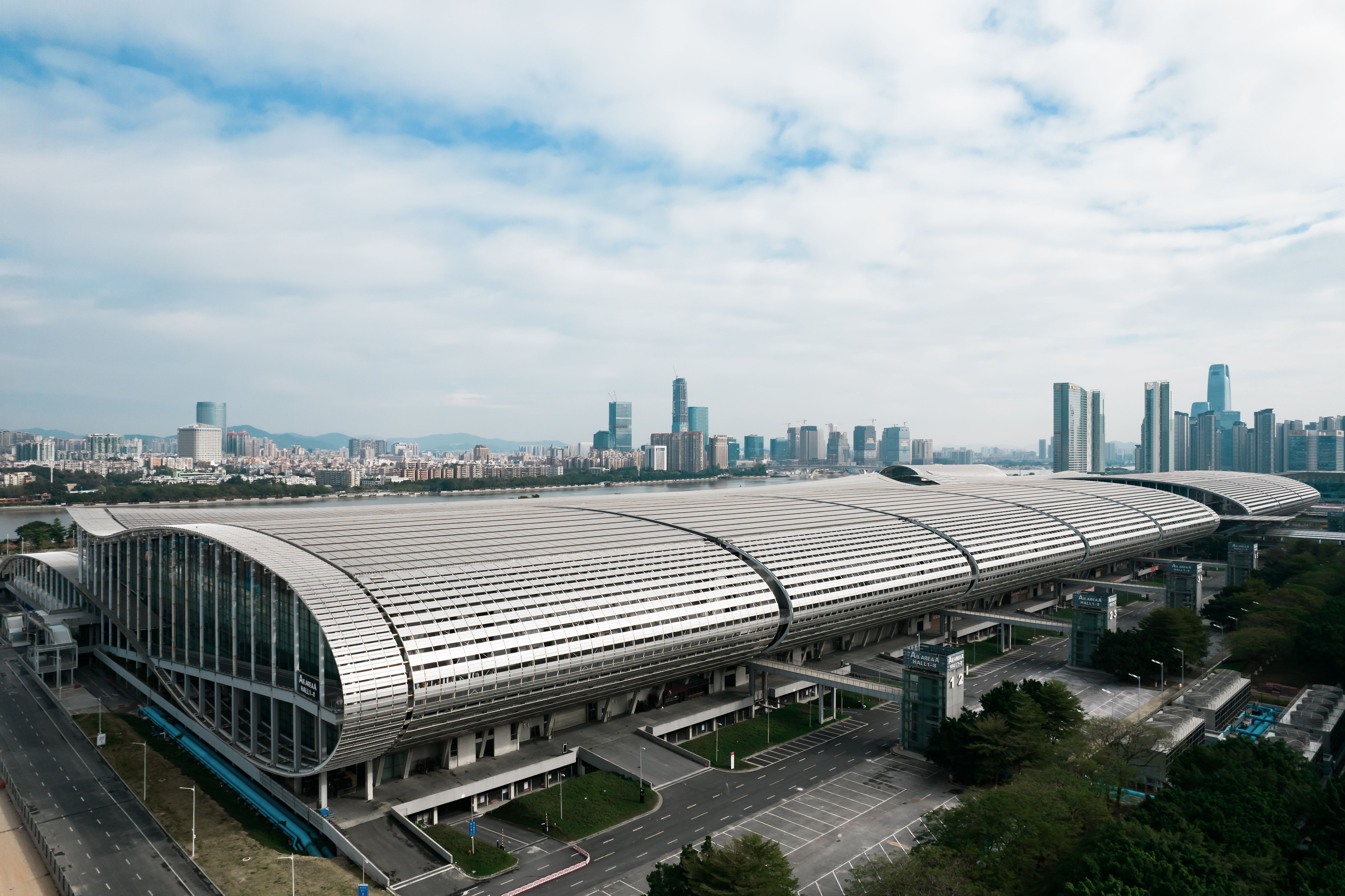 Aerial view of Guangzhou Convention and Exhibition Center