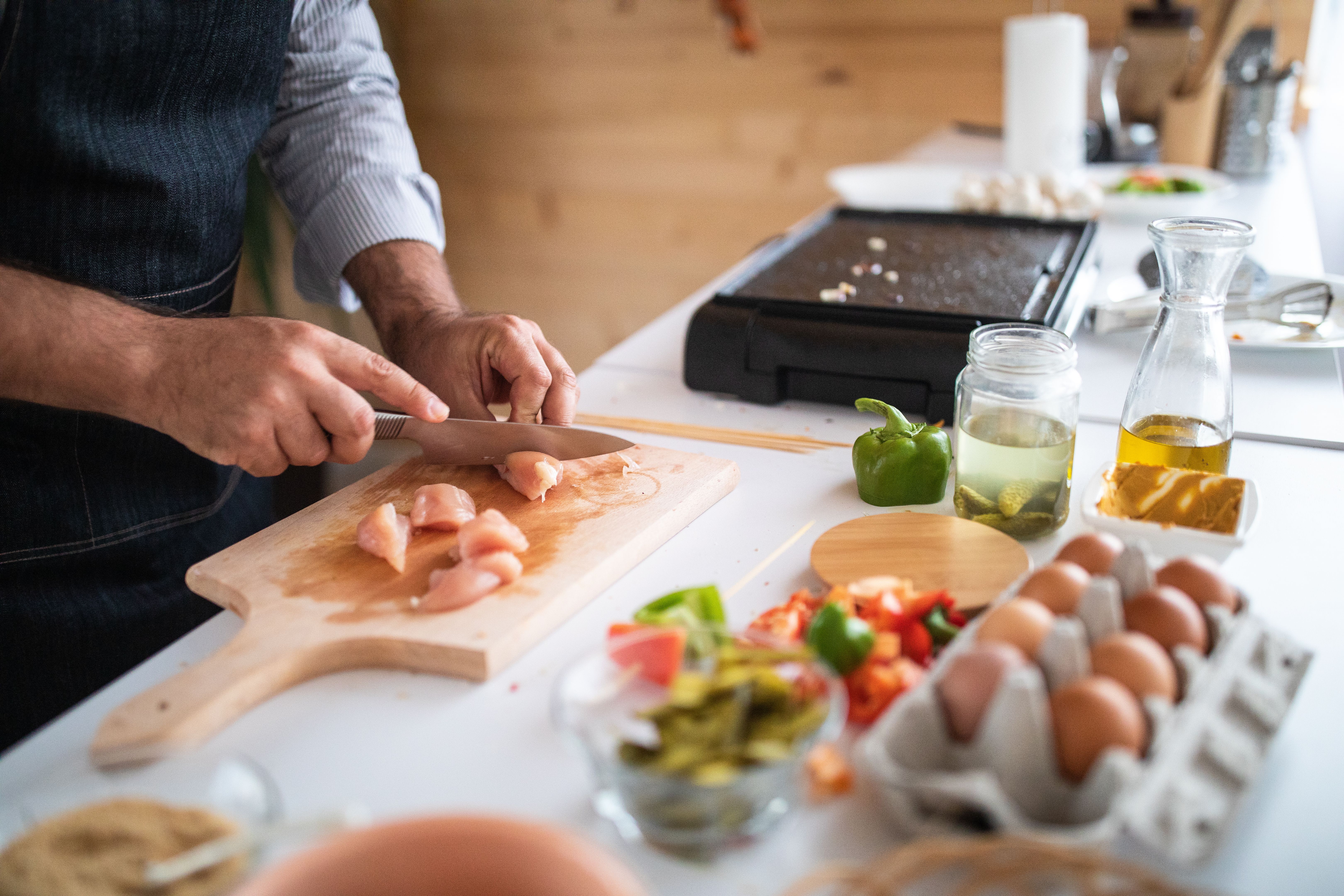 cooking chicken
