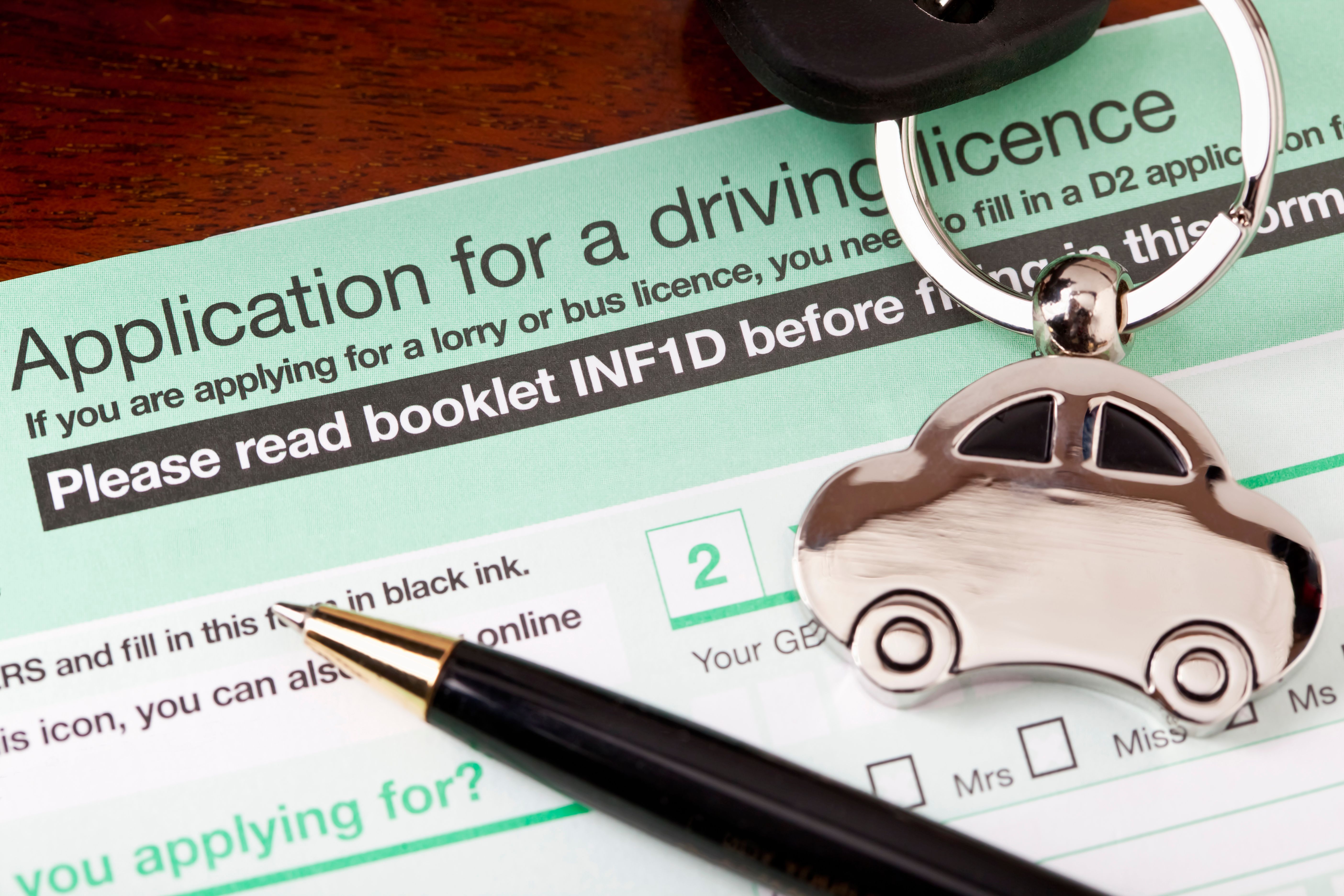 applying for driving license