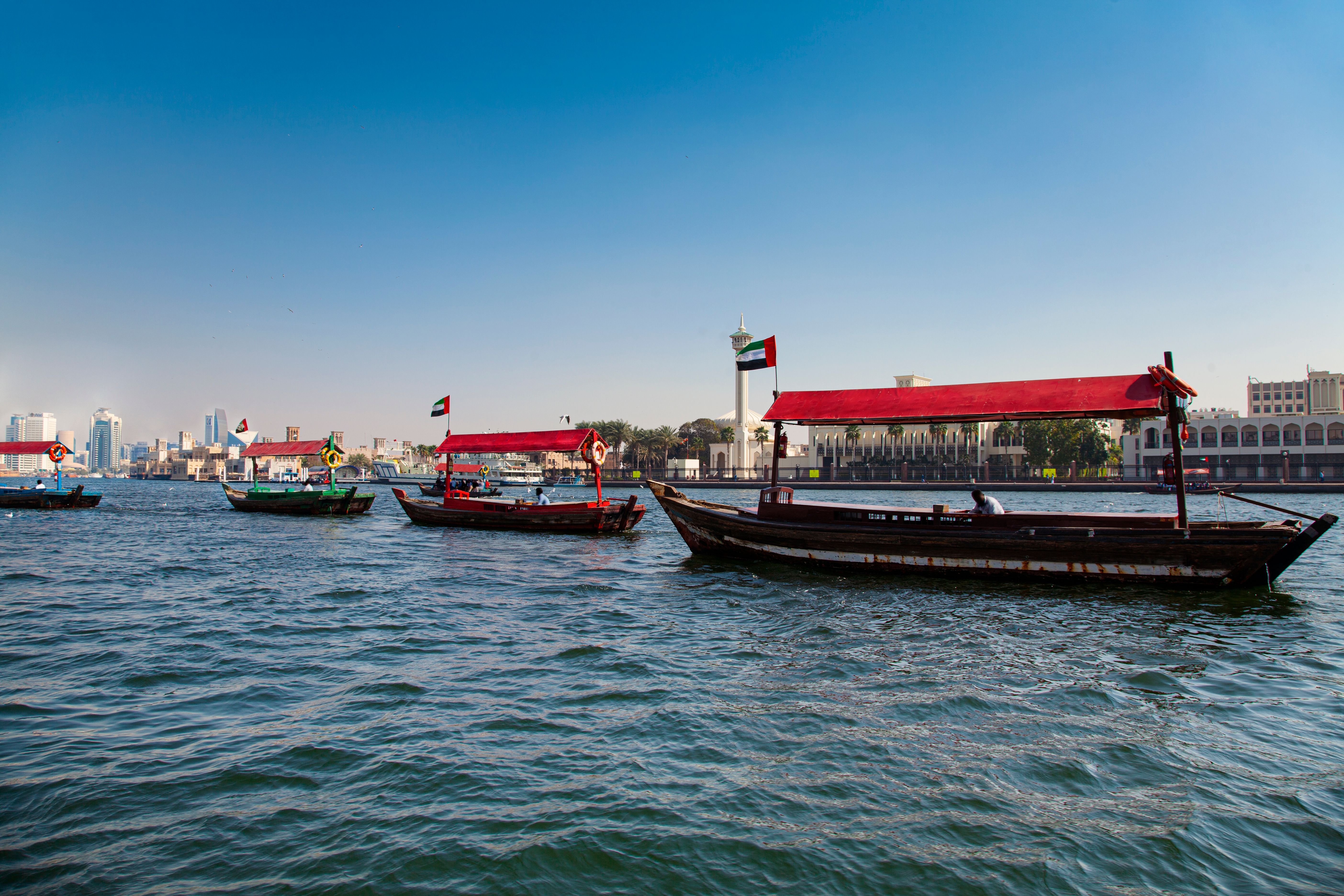 Dubai creek, Deira district, Dubai old town