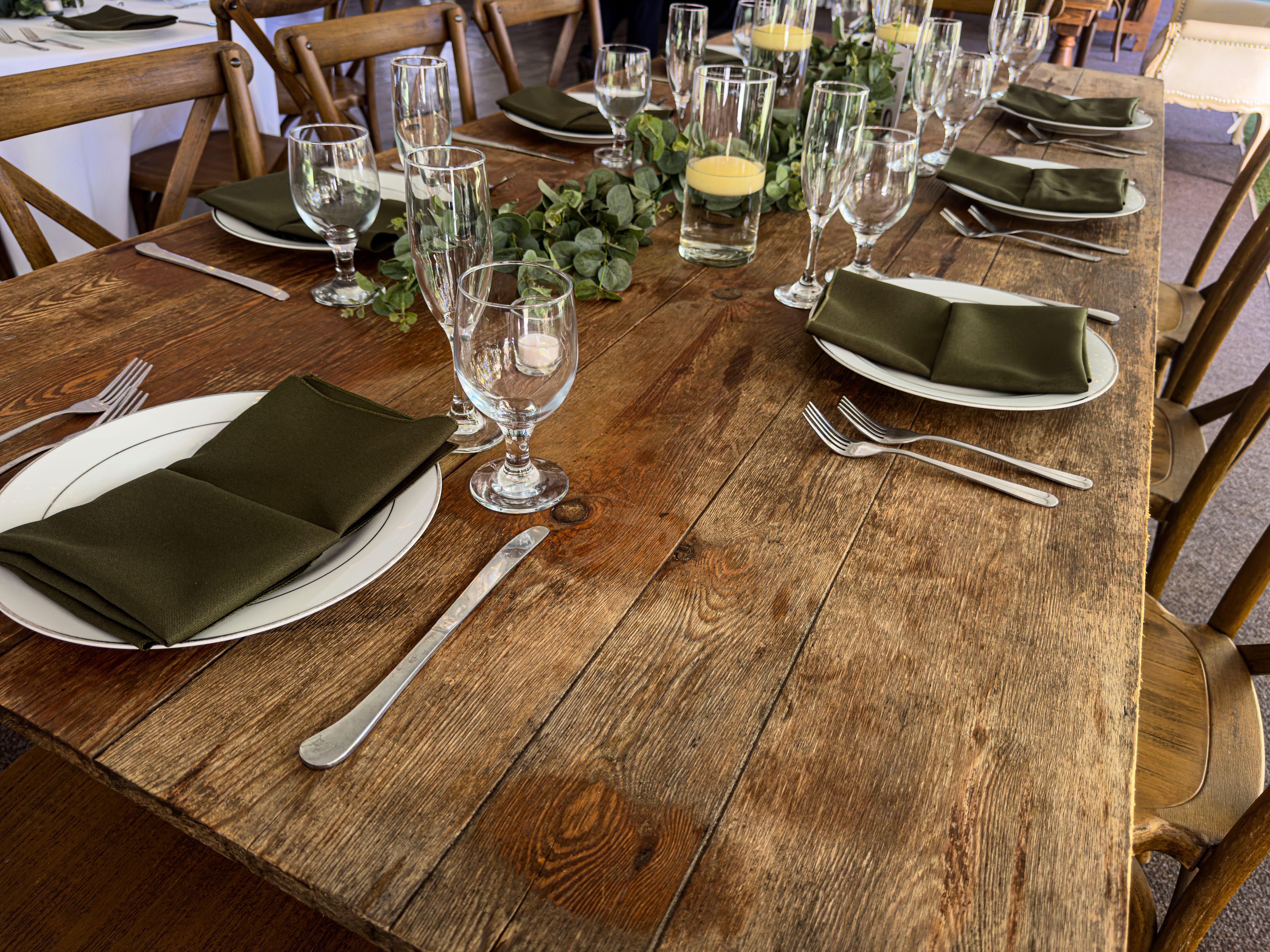 wedding reception setup