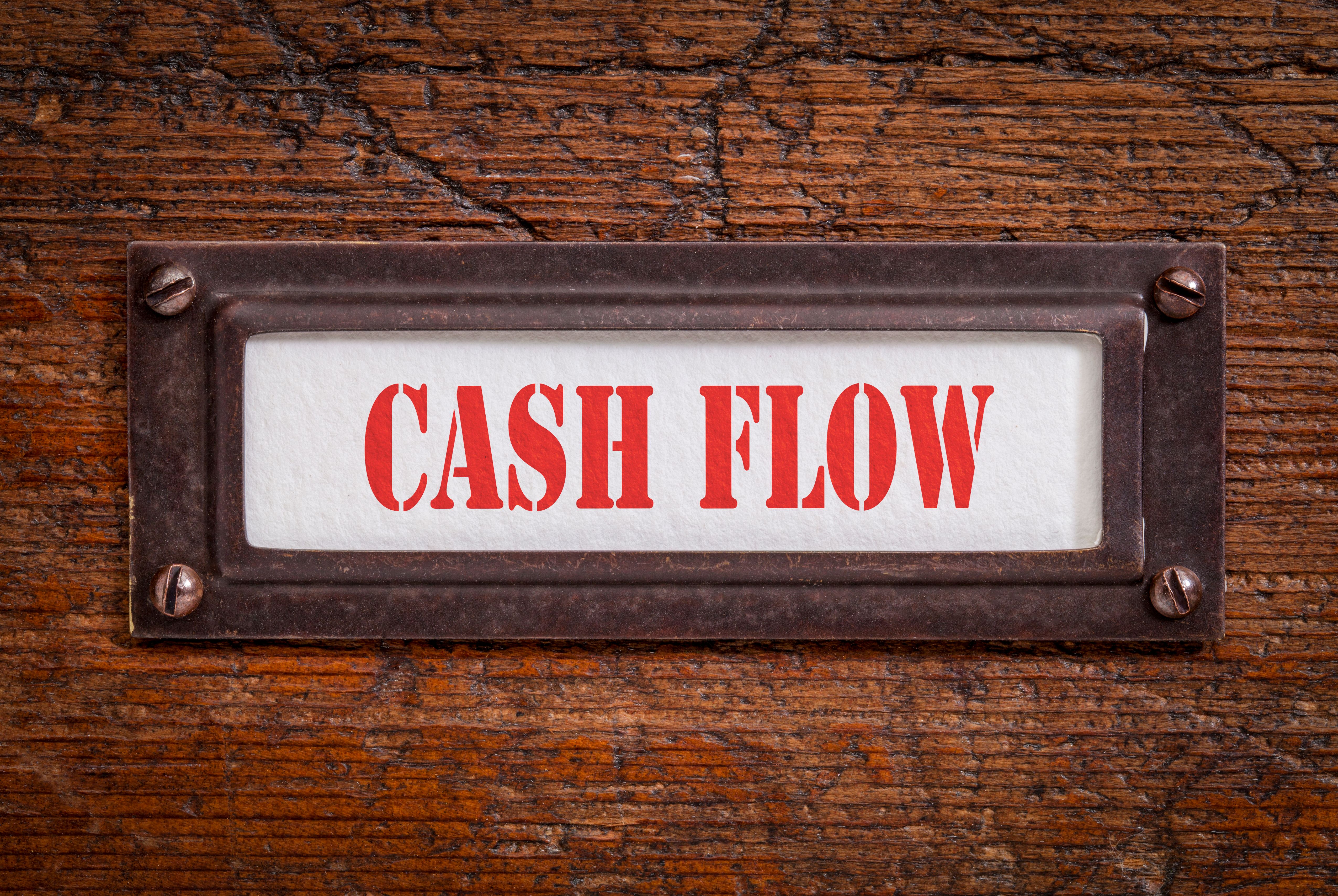 cash flow - file cabinet label