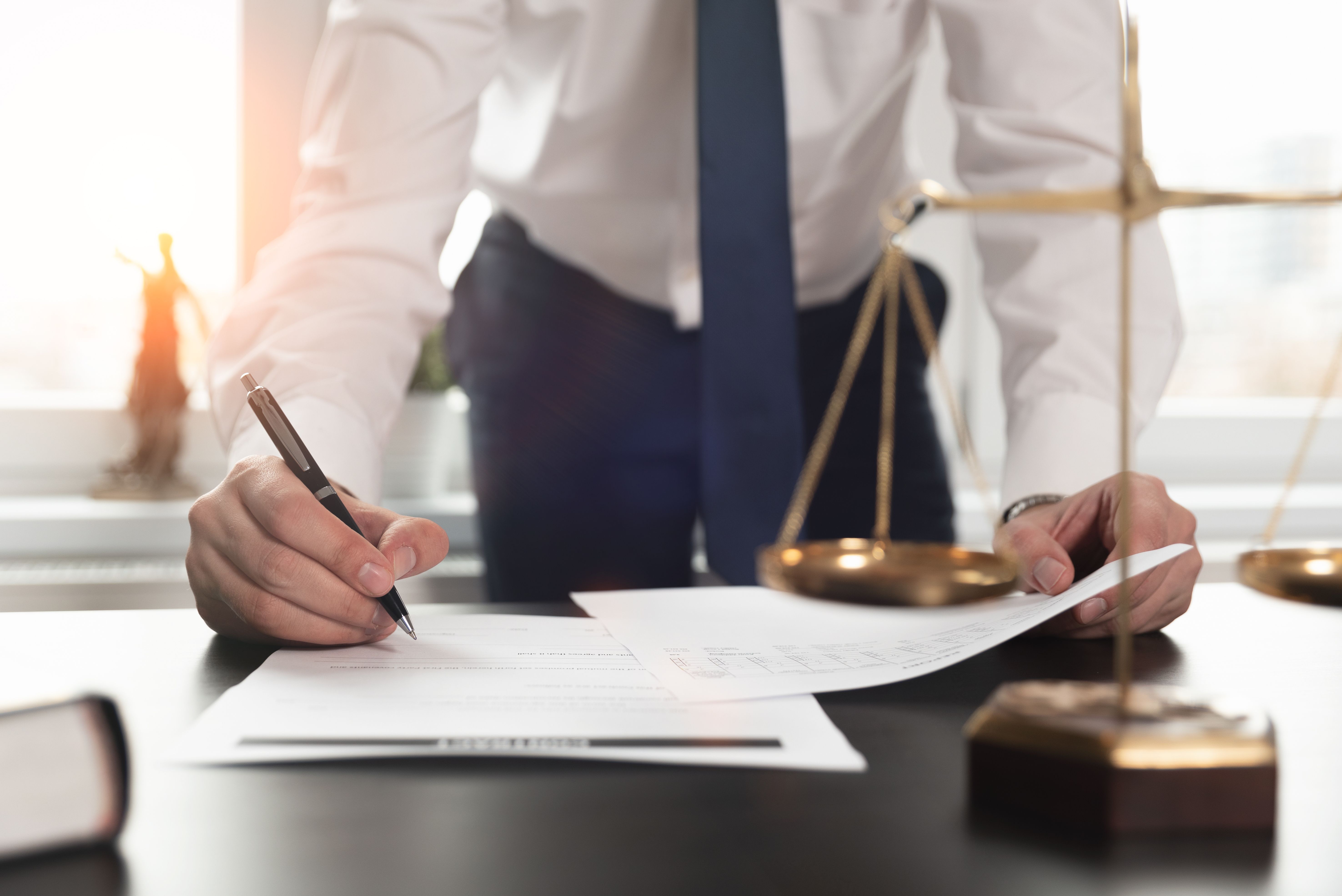 lawyer writing