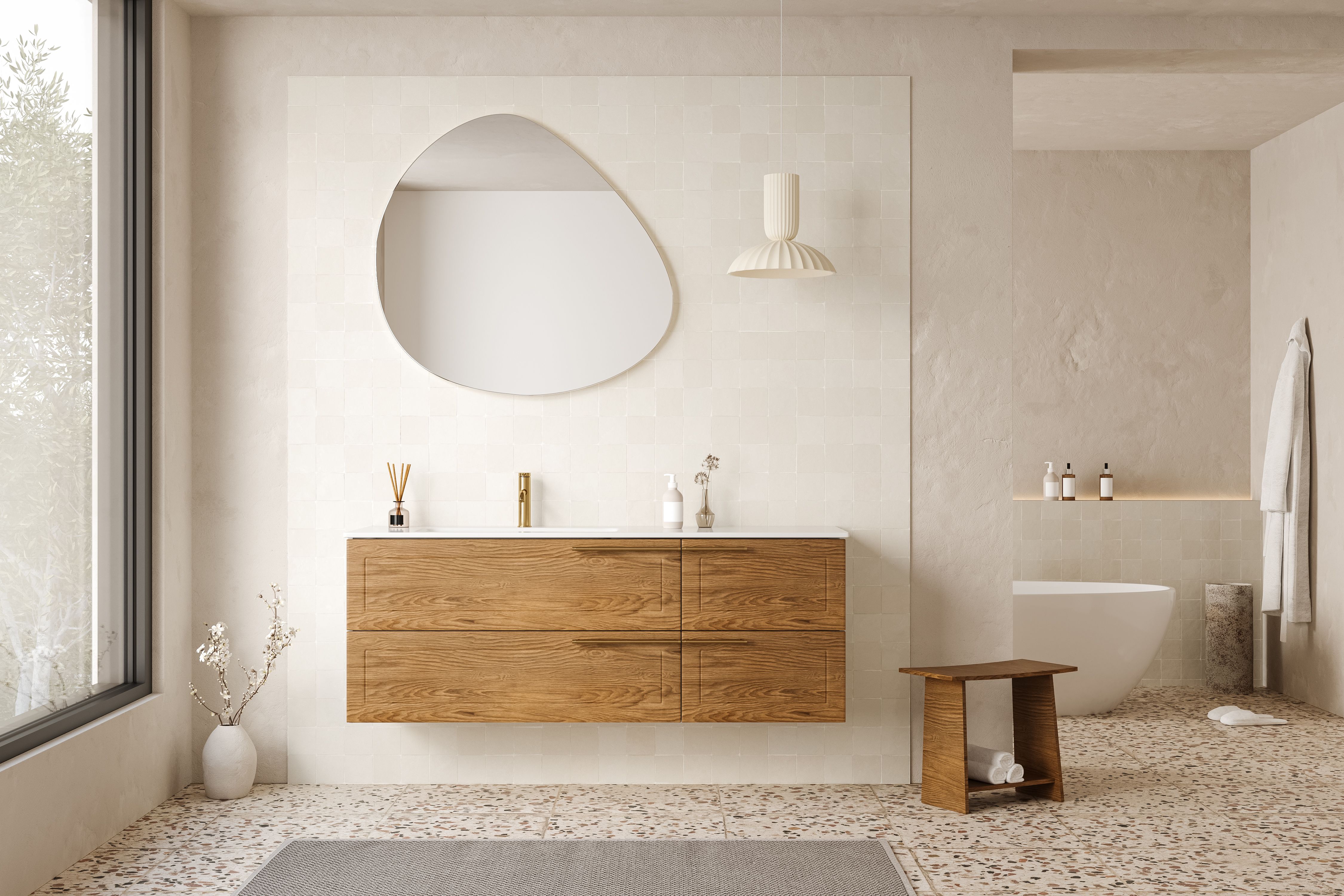natural bathroom elements