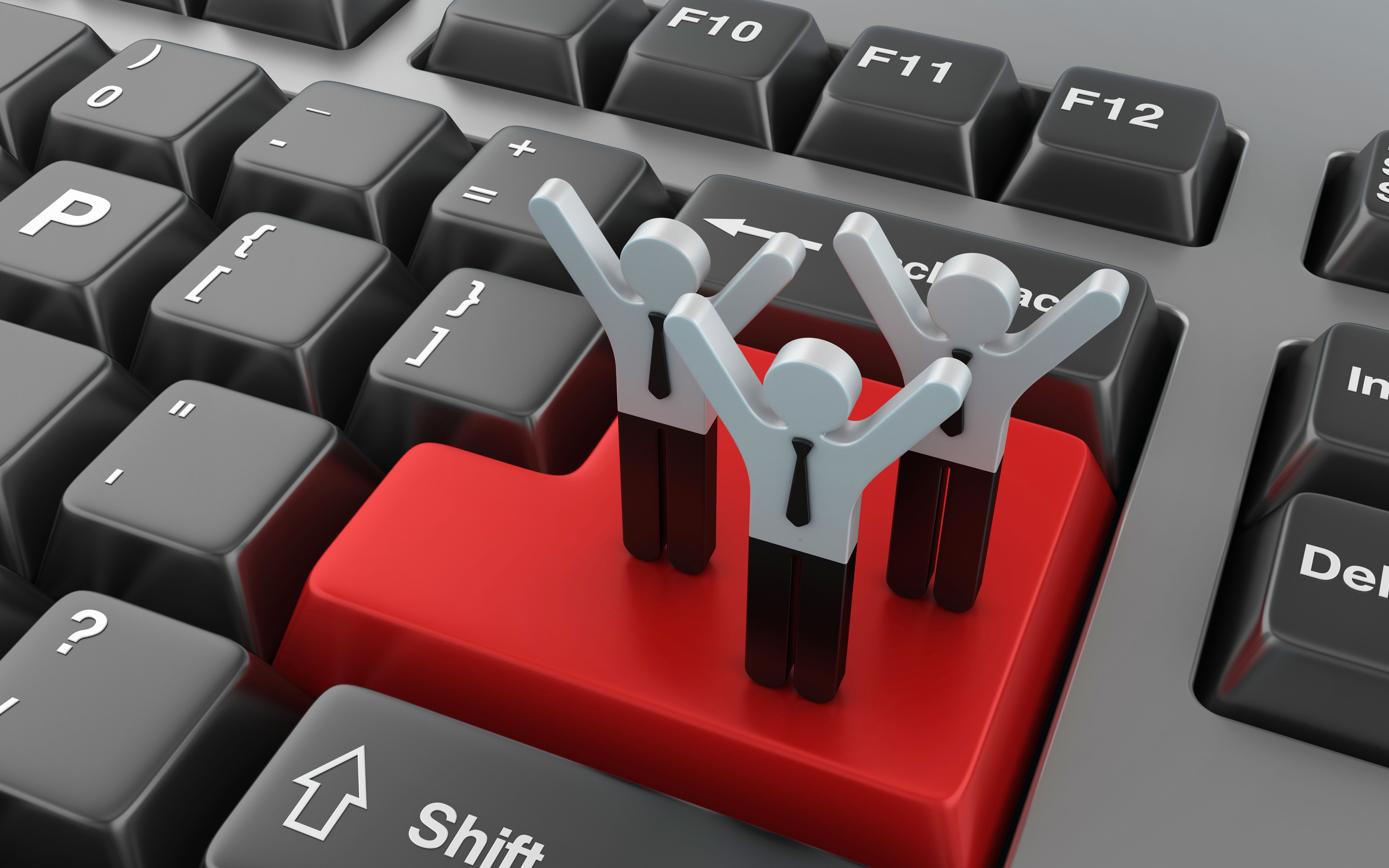 Pictogram People on Enter Key Pictogram People on Enter Key