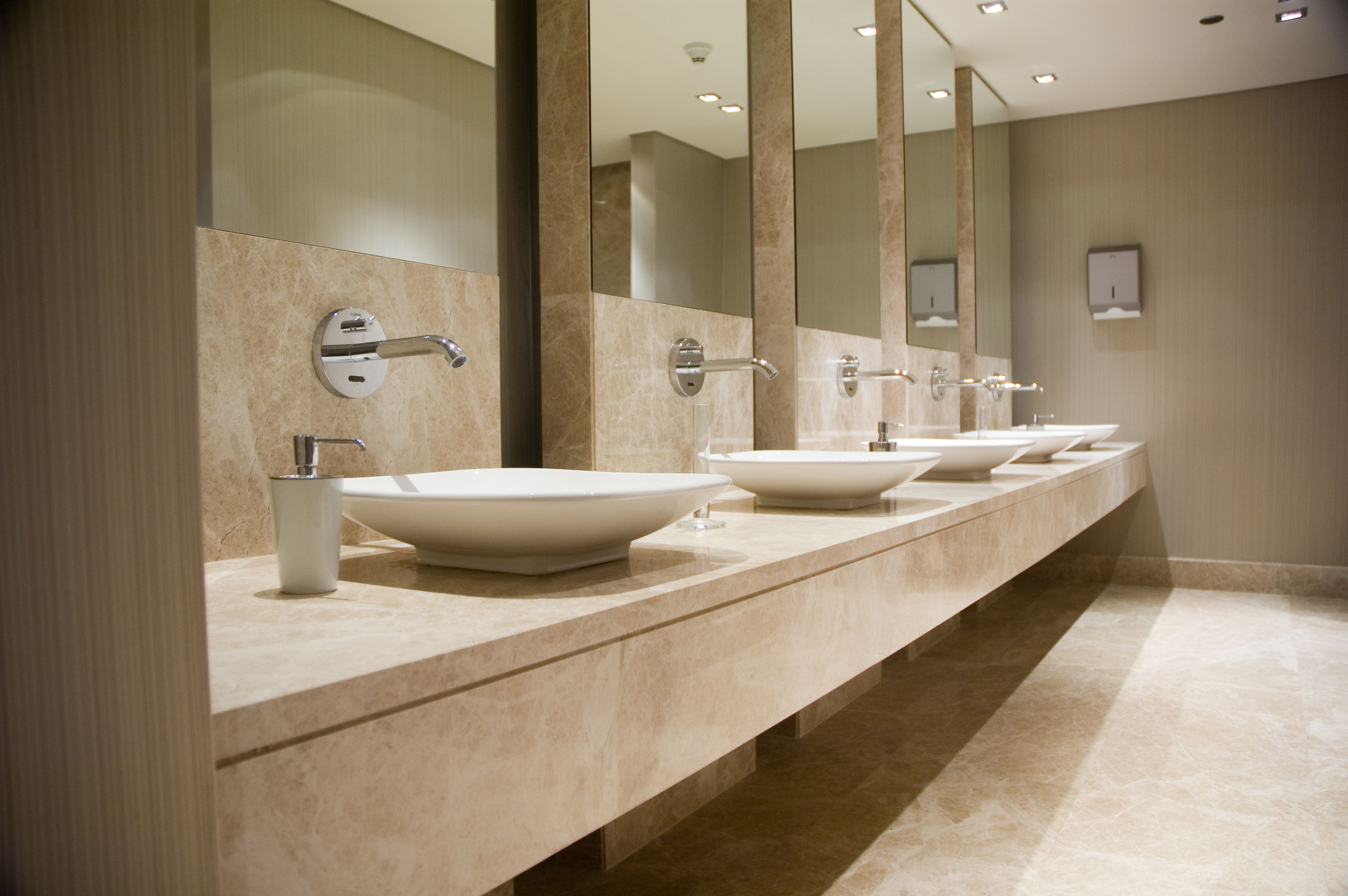 clean bathroom floor