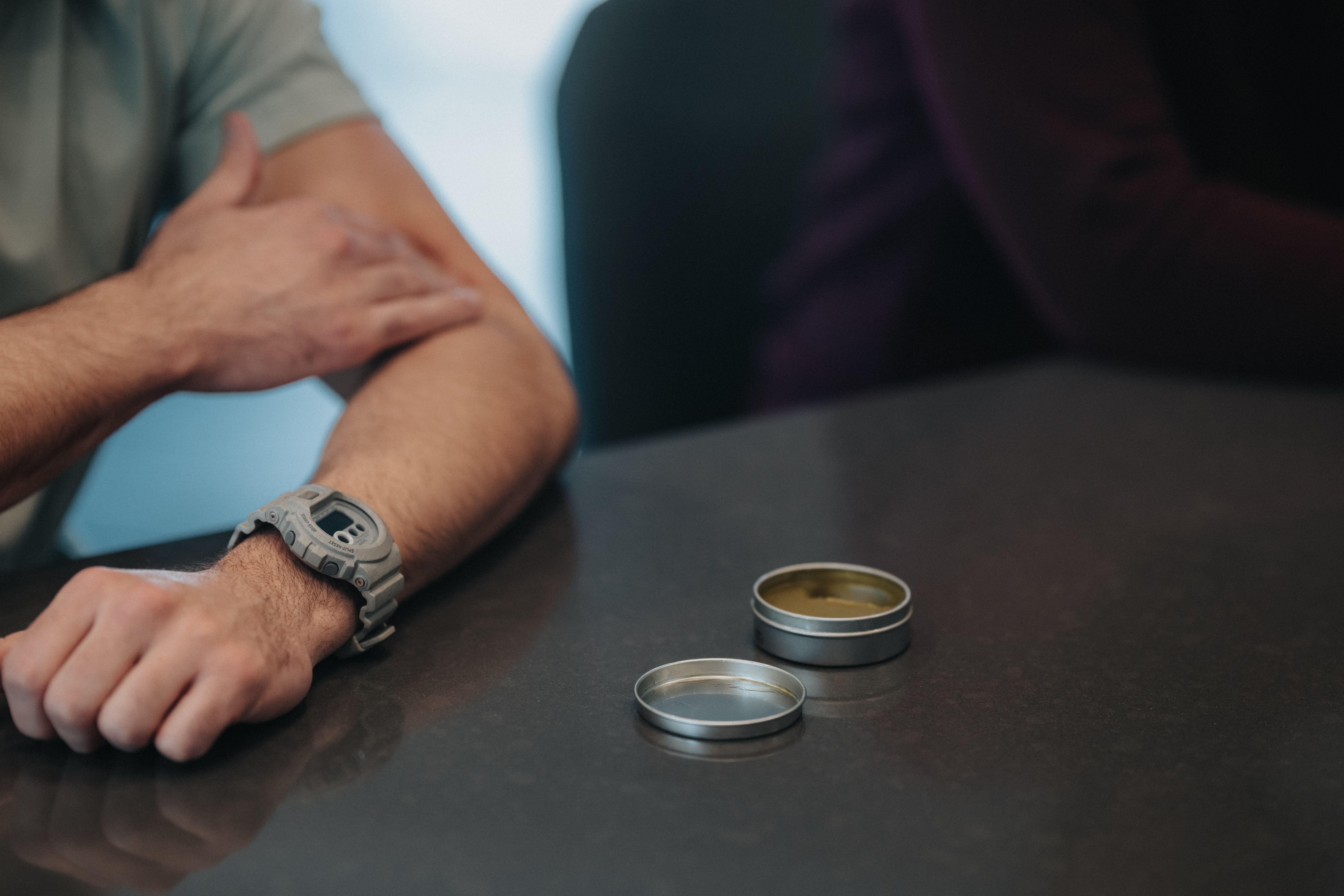 person using cbd cream