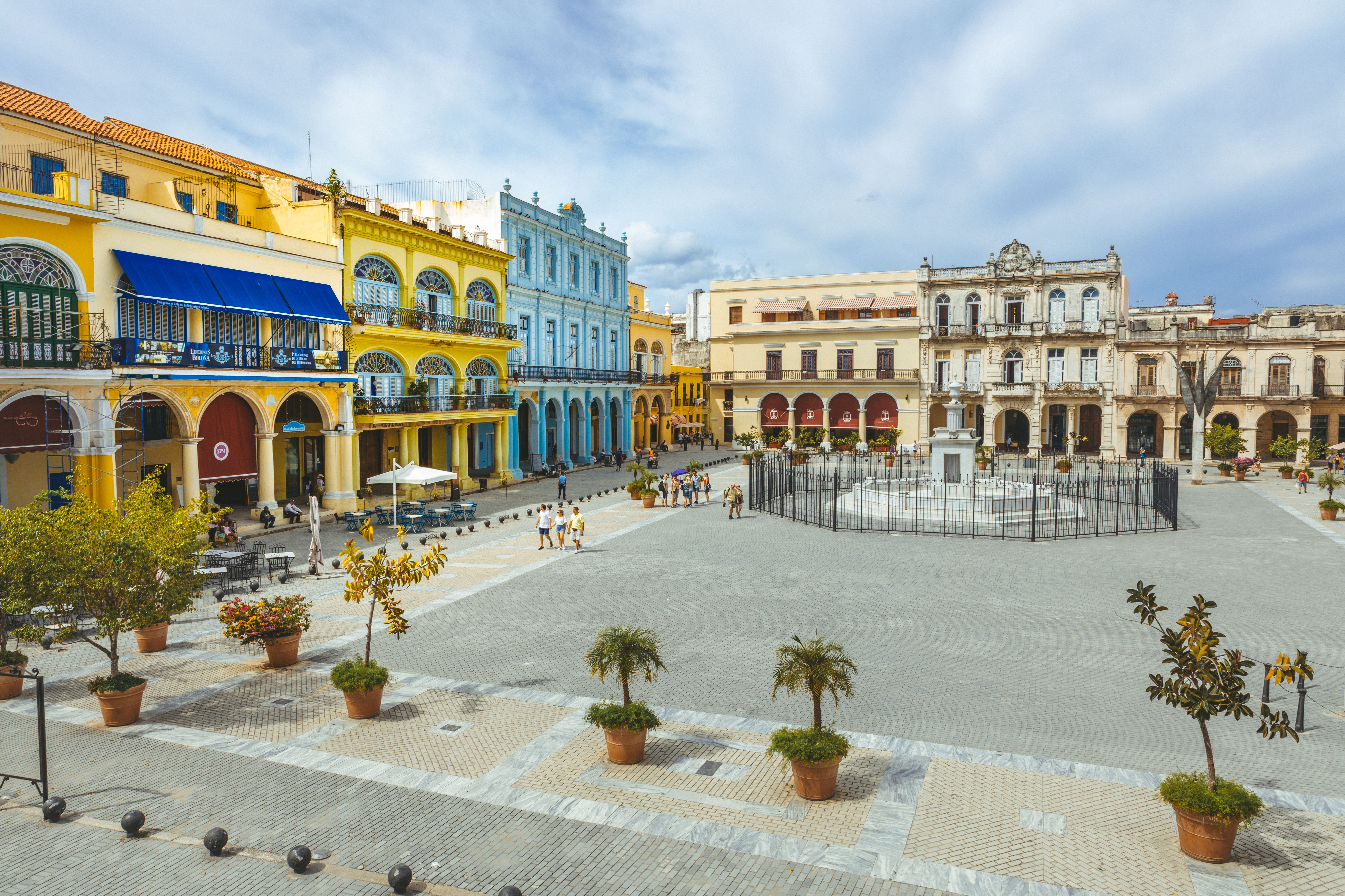 The famous historical place Plaza vieja in the old town from Havana City Cuba The famous historical place Plaza vieja in the old town from Havana City Cuba