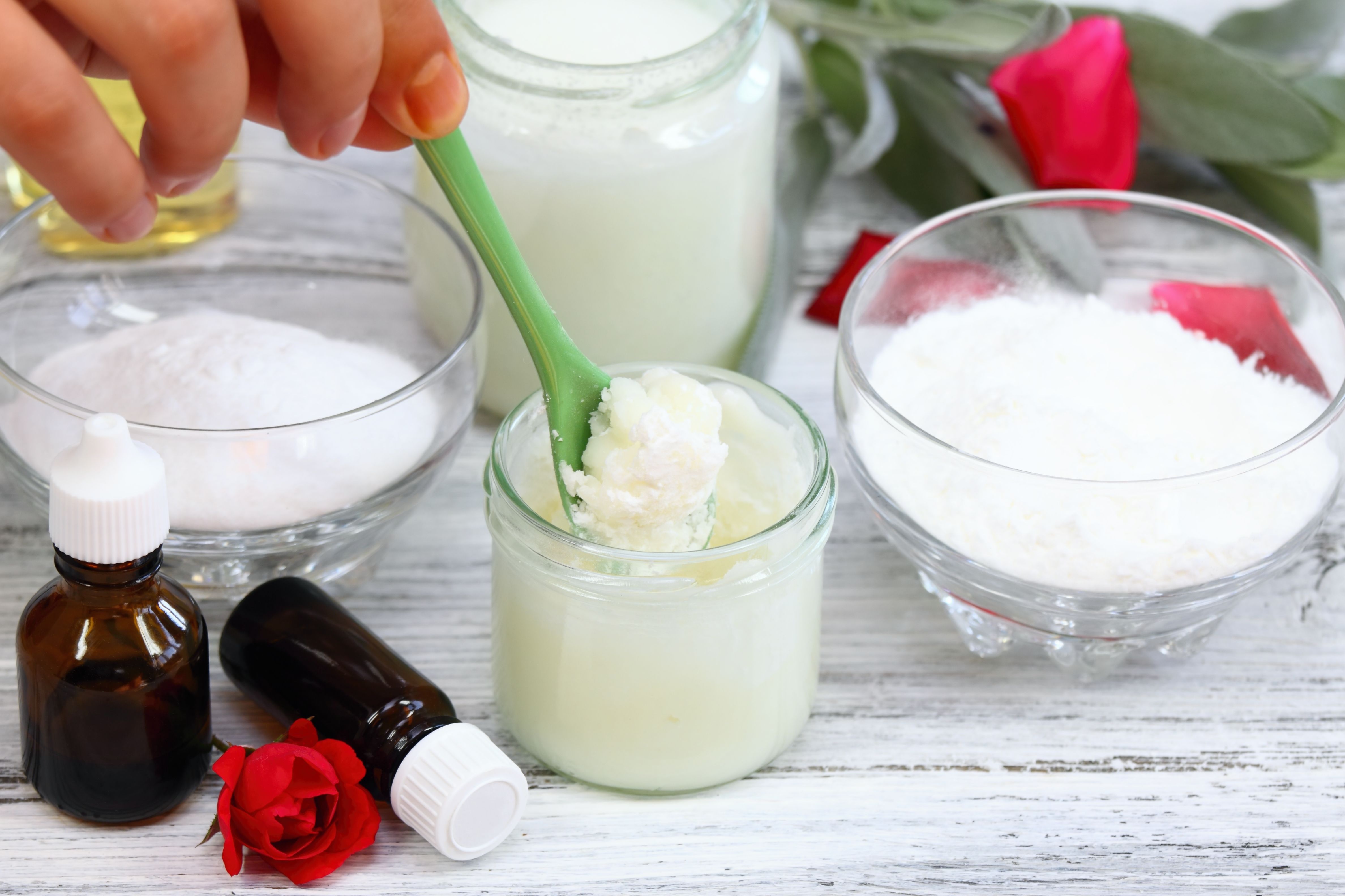 Stirring of antibacterial  homemade deodorant