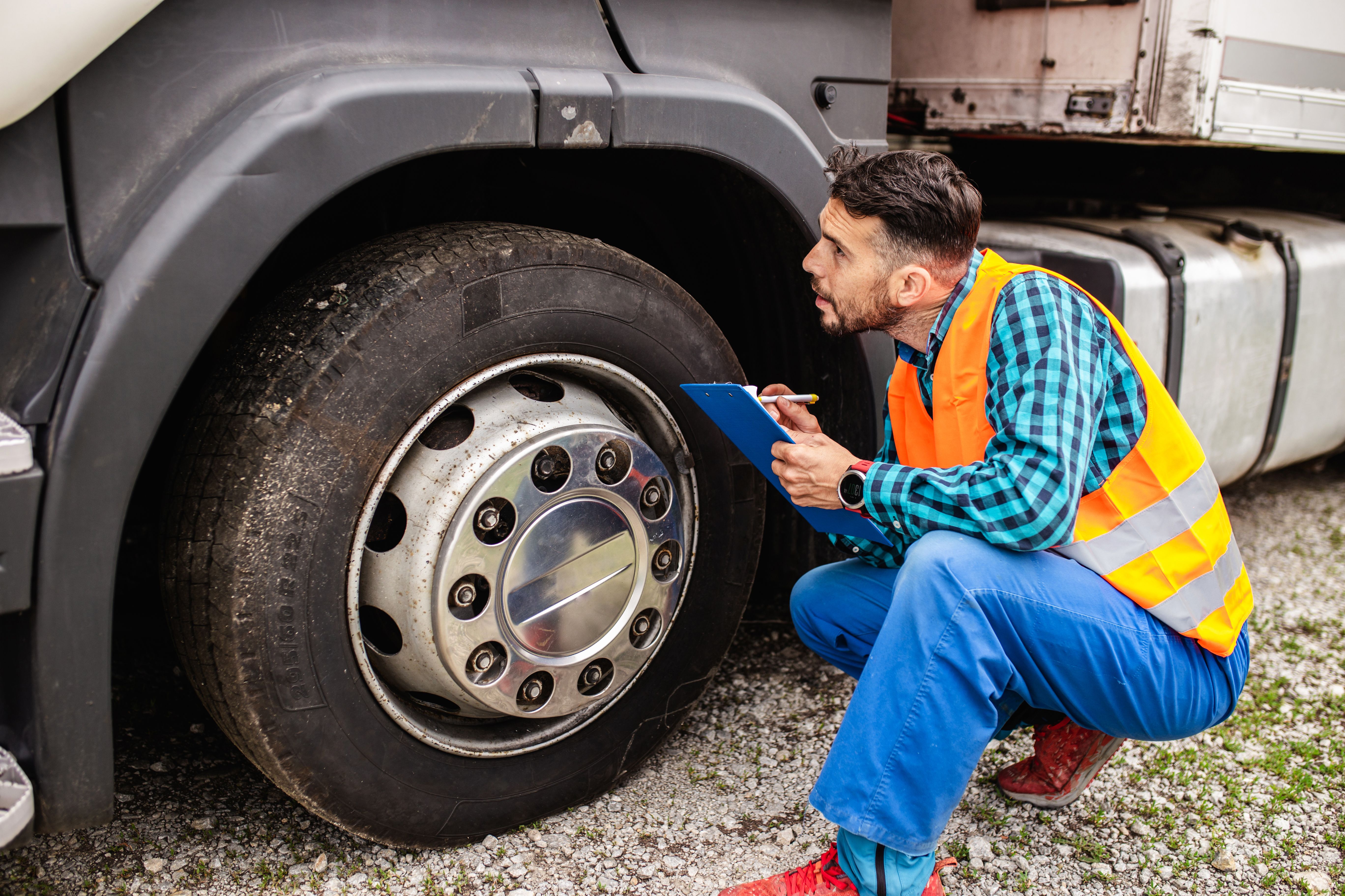 checking truck battery