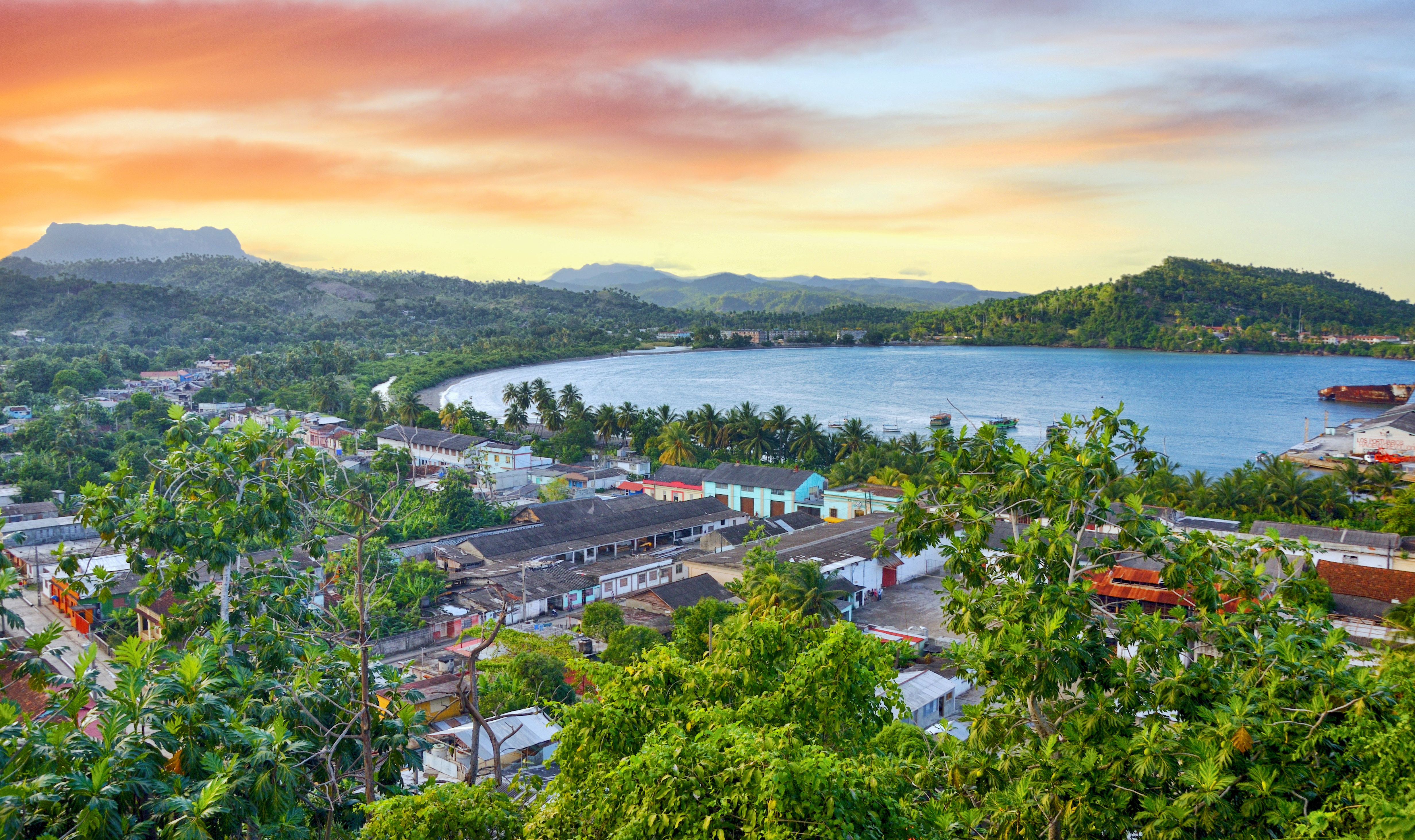 Sunset over Baracoa Bay, Cuba