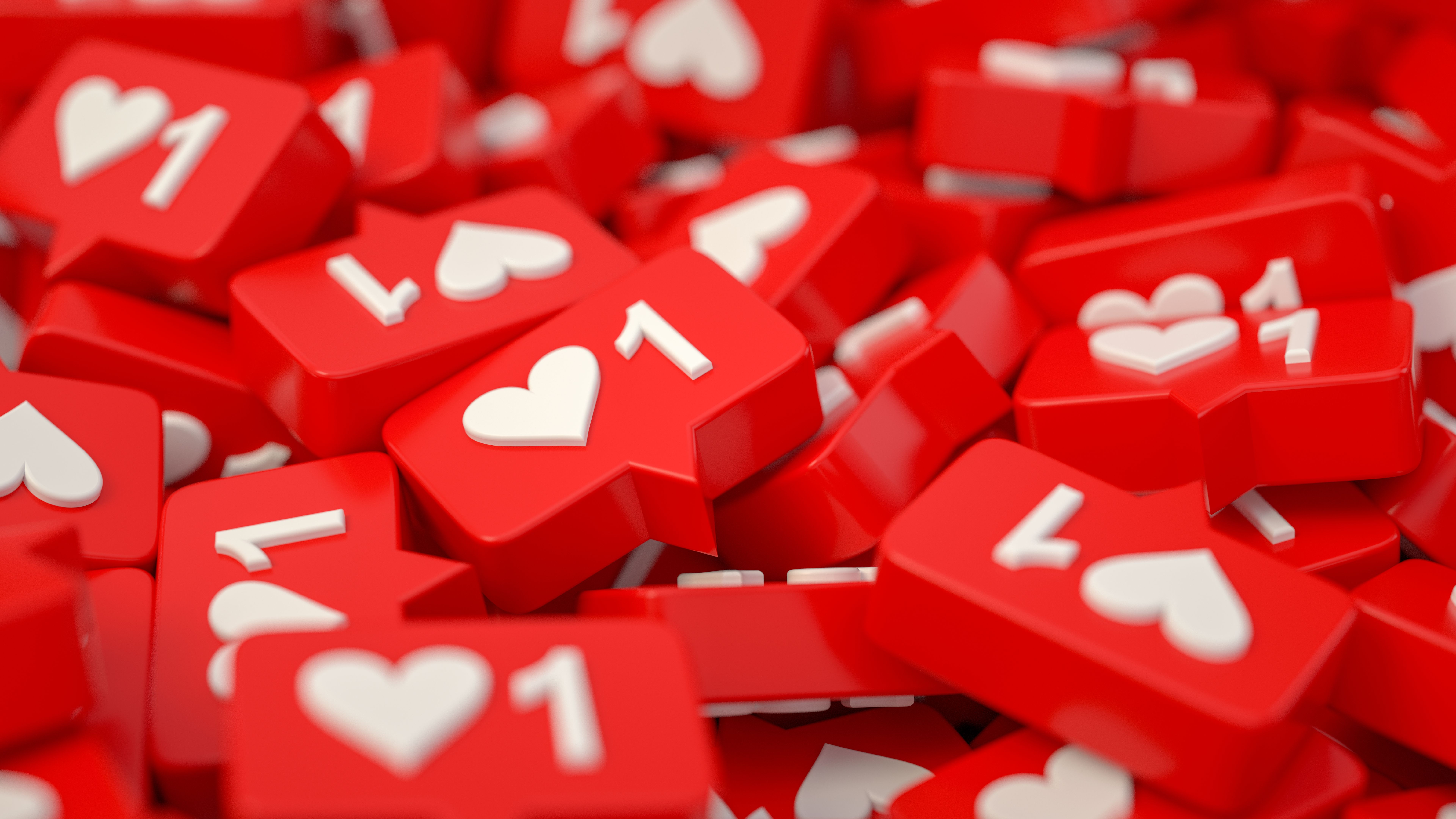 Social media notification like icon