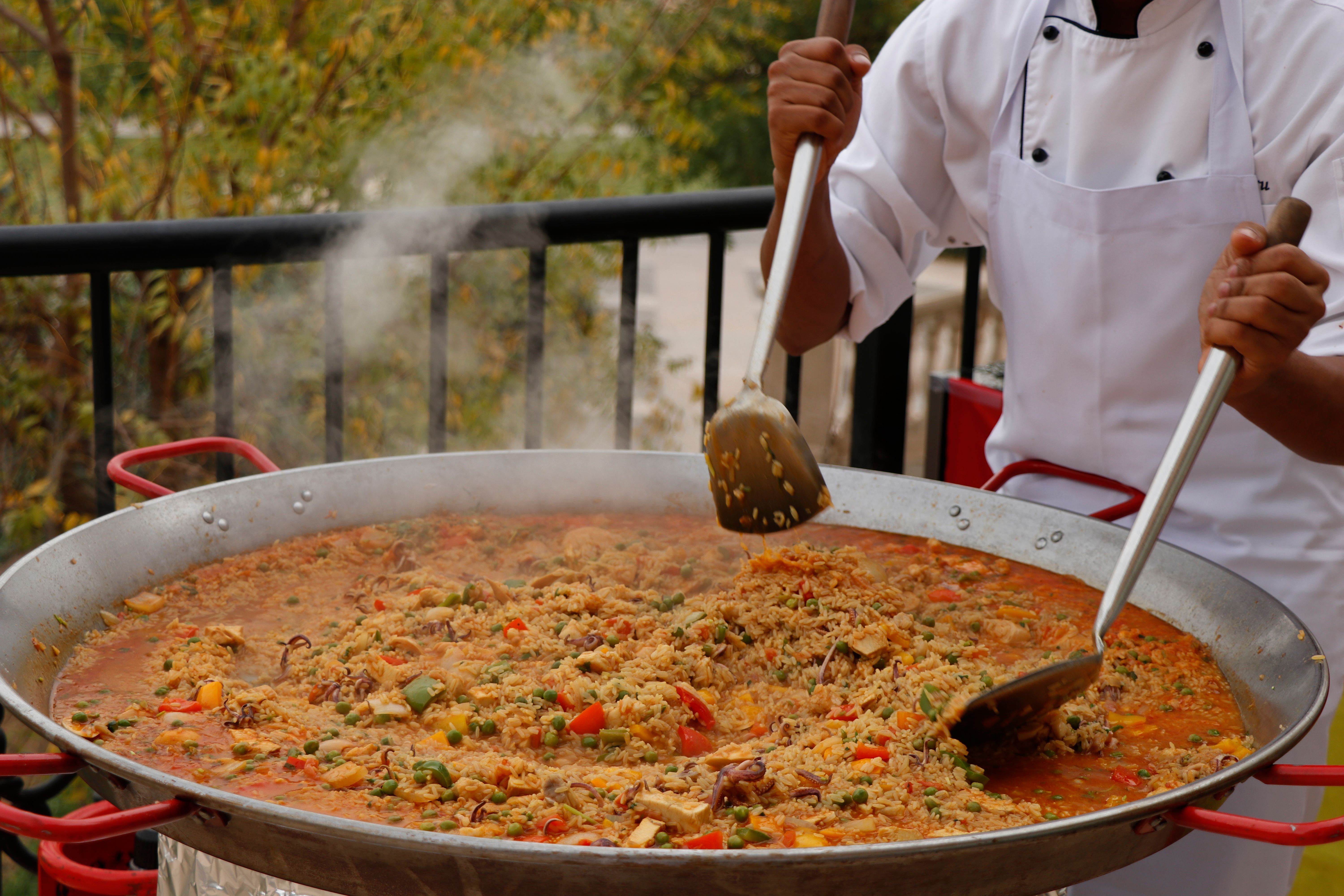 cooking paella
