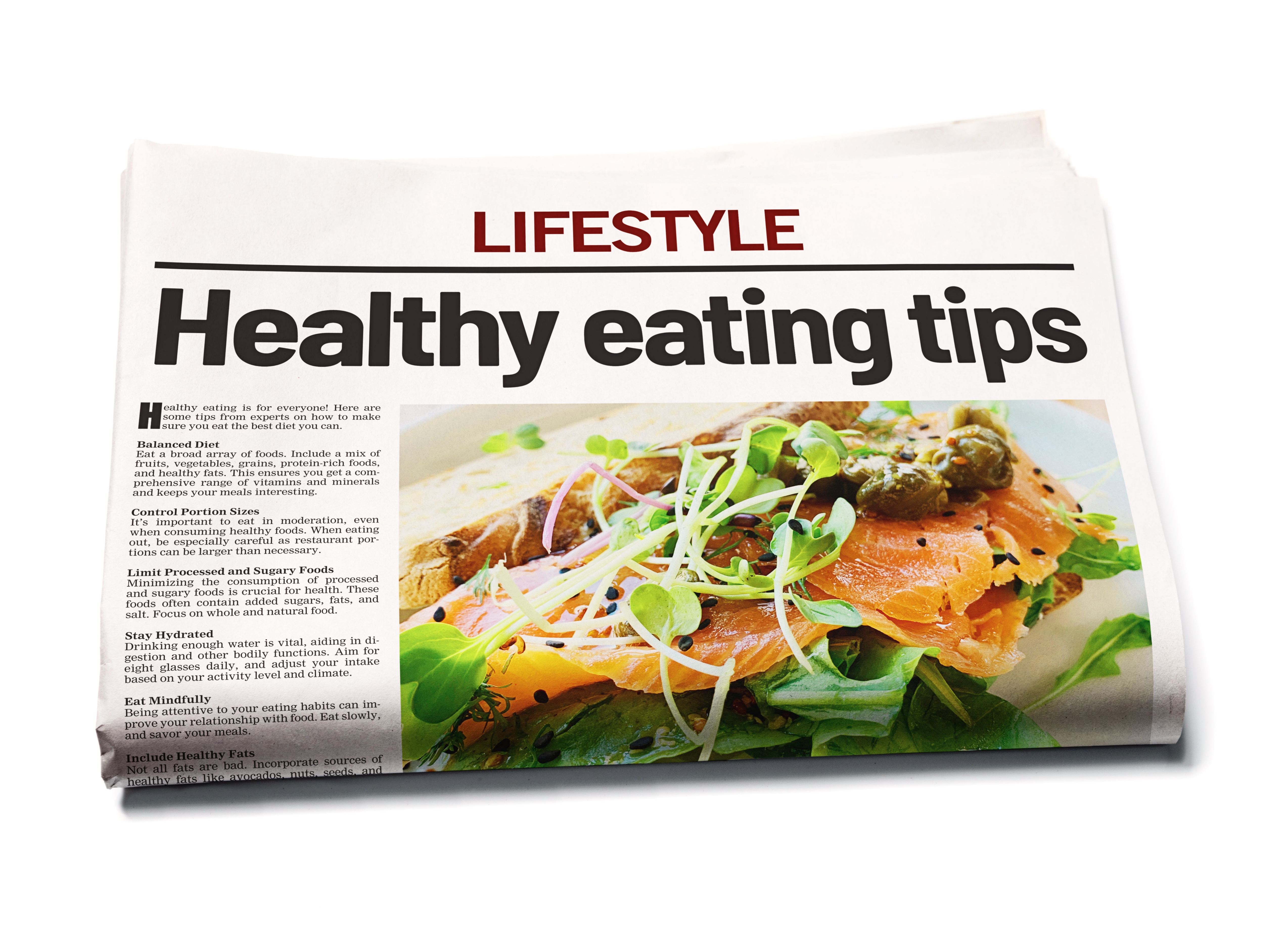Newspaper lifestyle page offers healthy eating tips