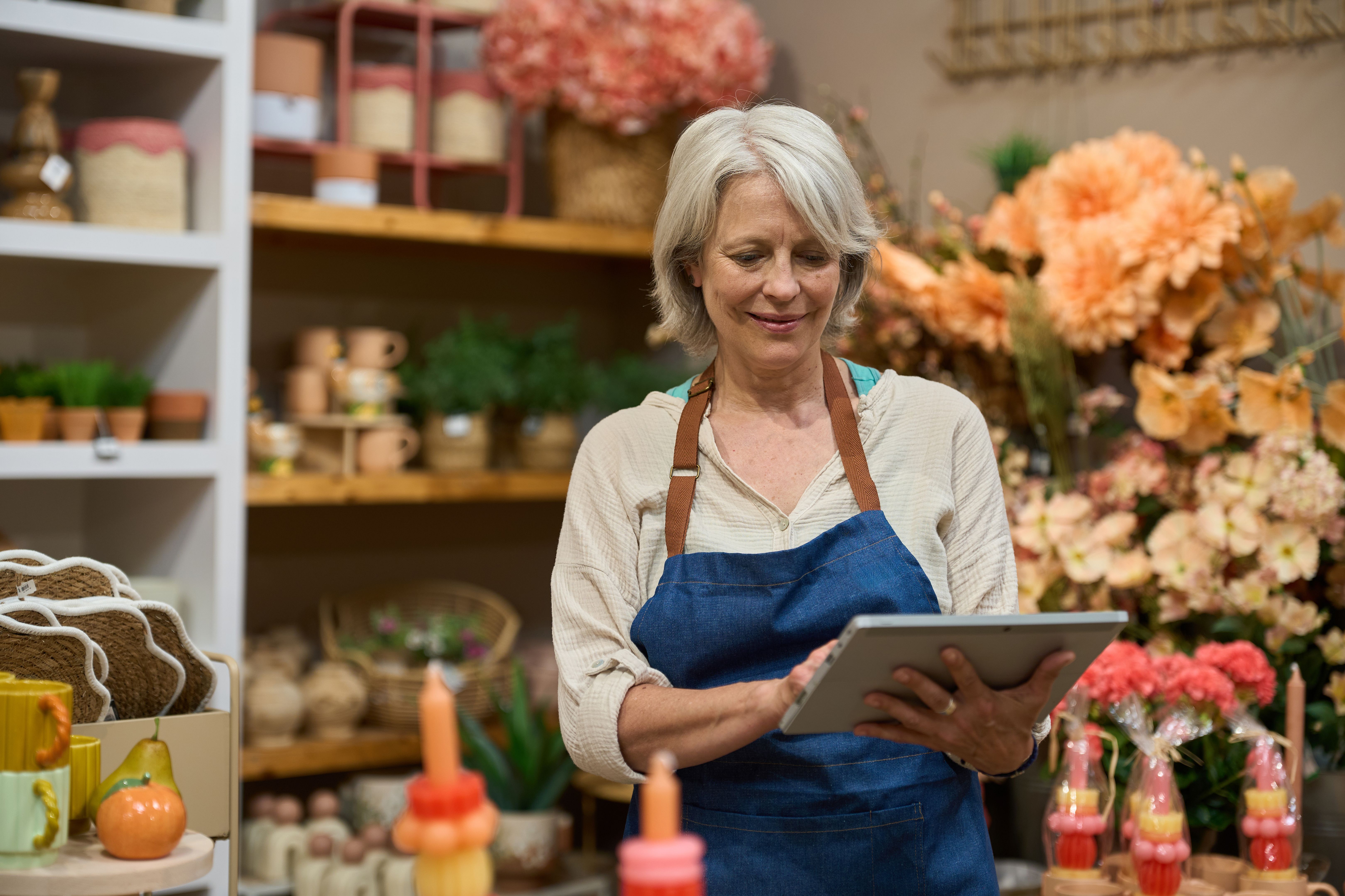 florist arranging flowers