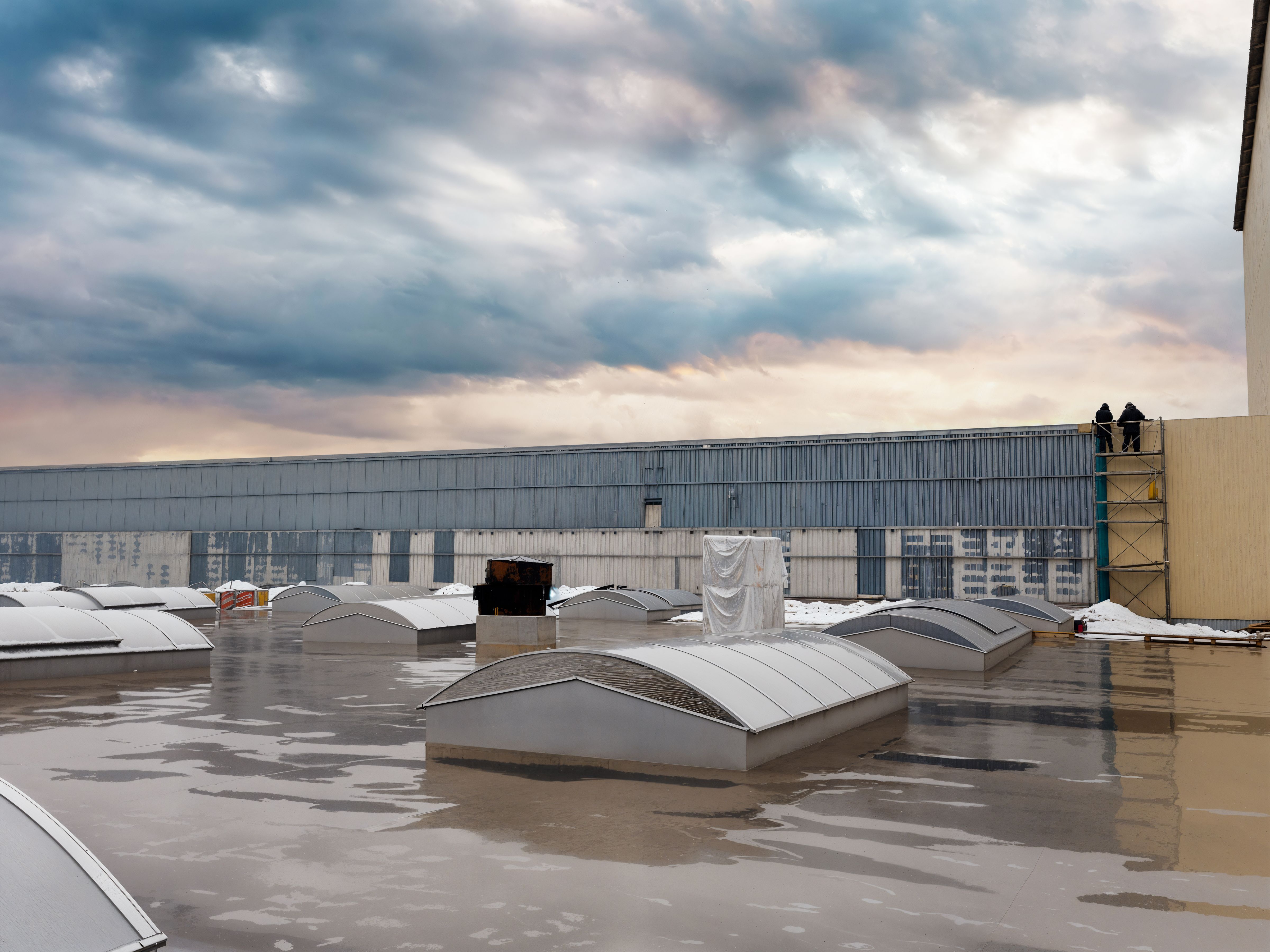 commercial roof snow