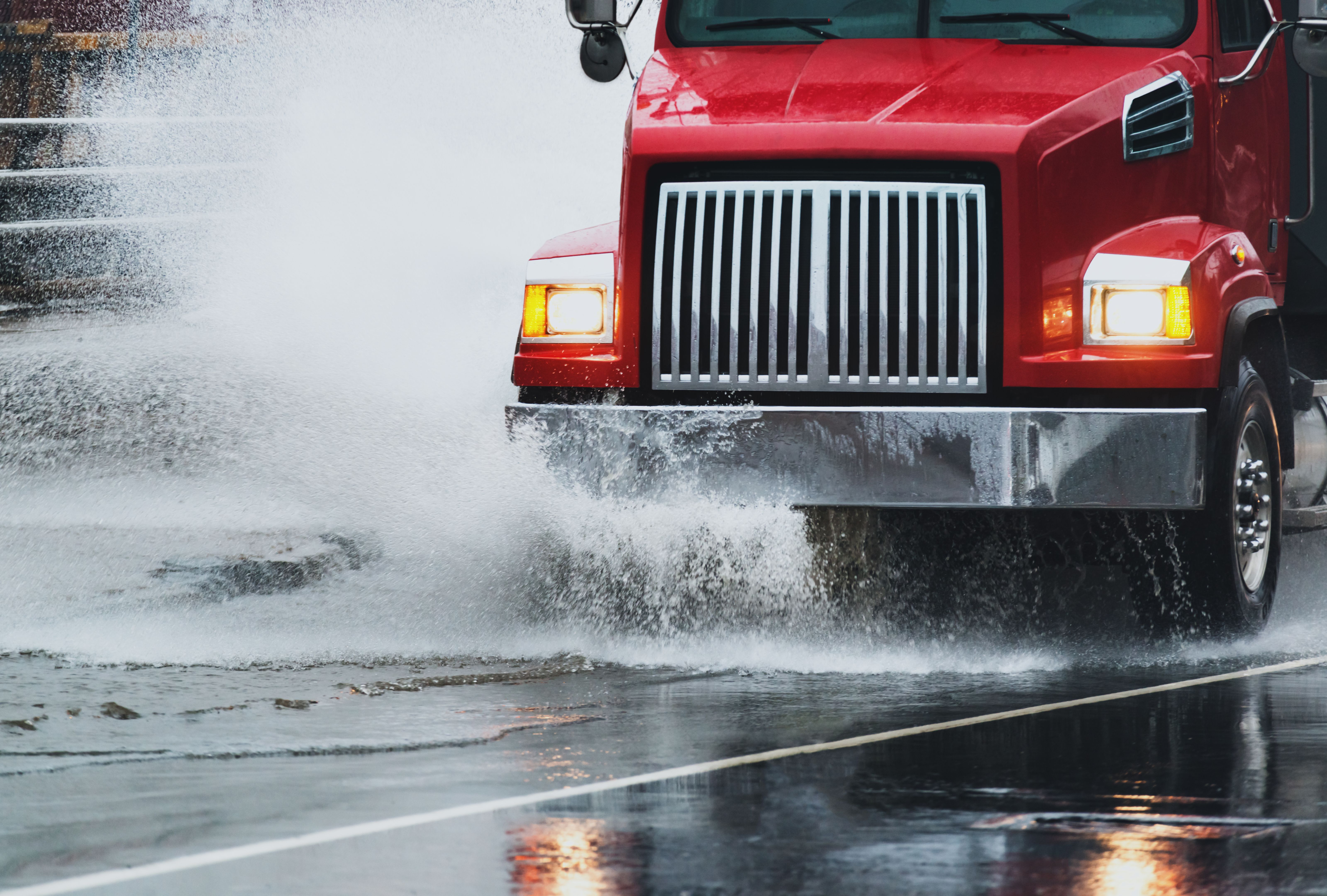 truck rain