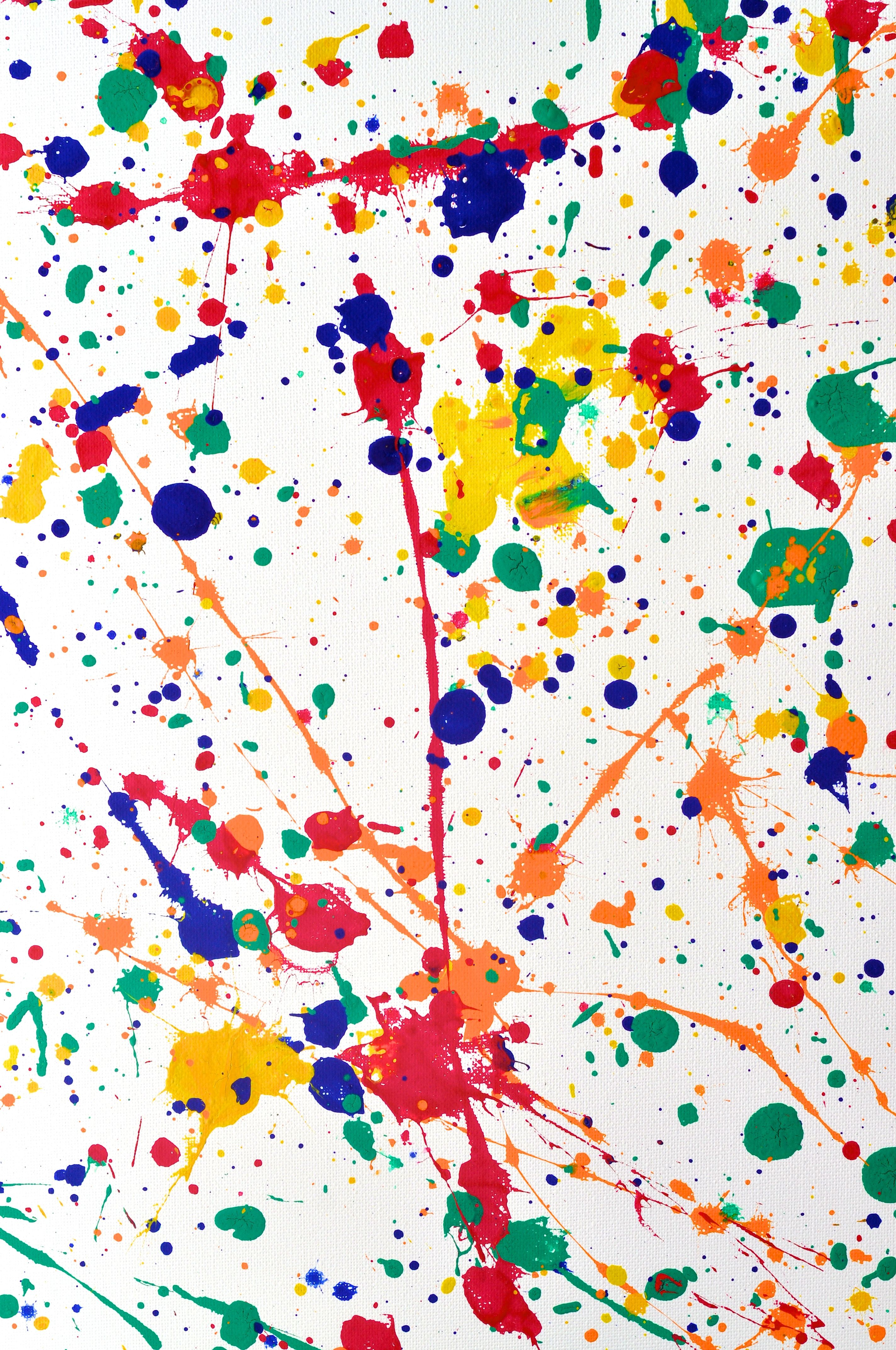 people splatter painting