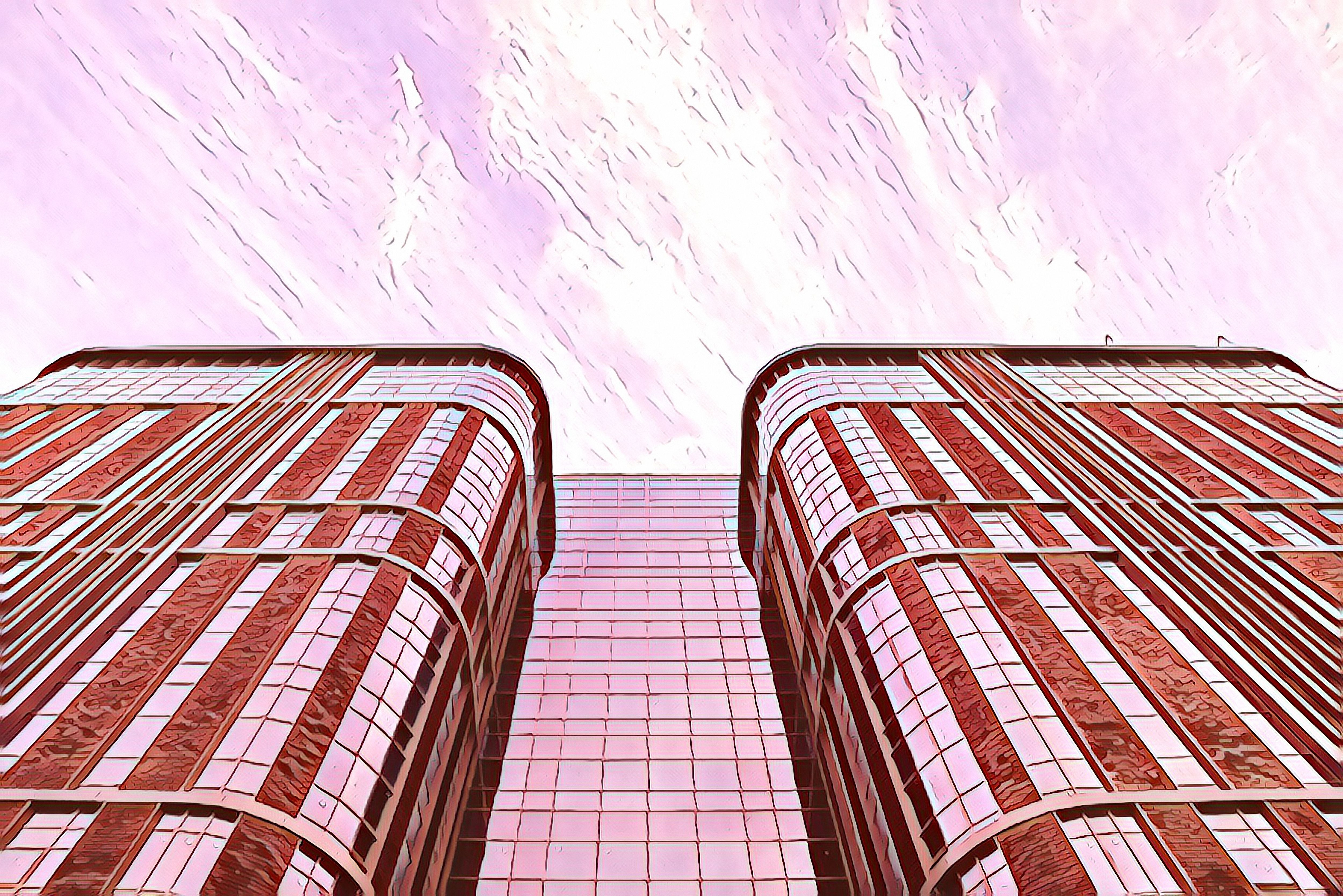 Illustration. Modern facade office building abstract fragment Illustration. Modern facade office building abstract fragment