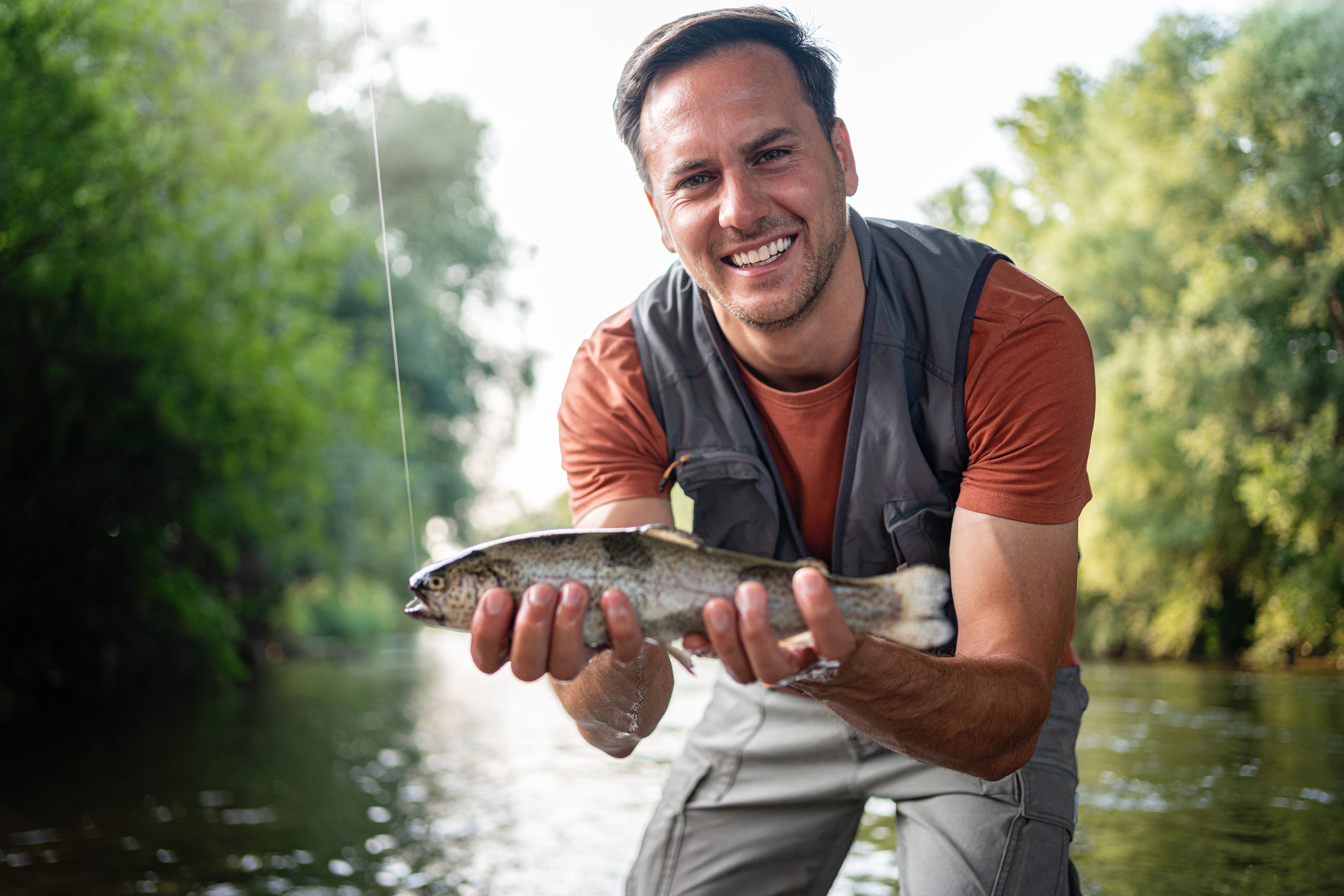 angler catching fish