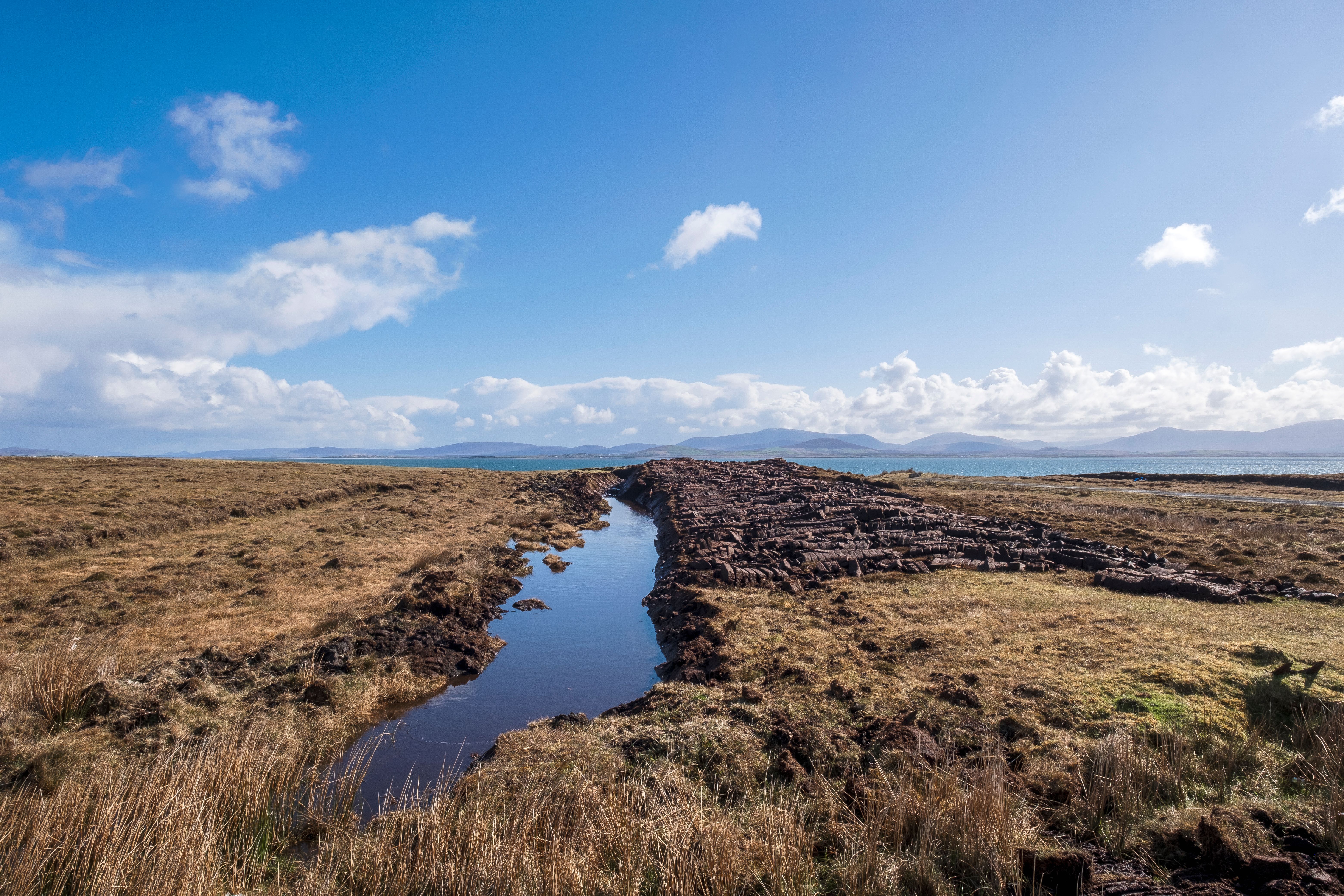 Peat bog on Achill Island, County Mayo, Ireland