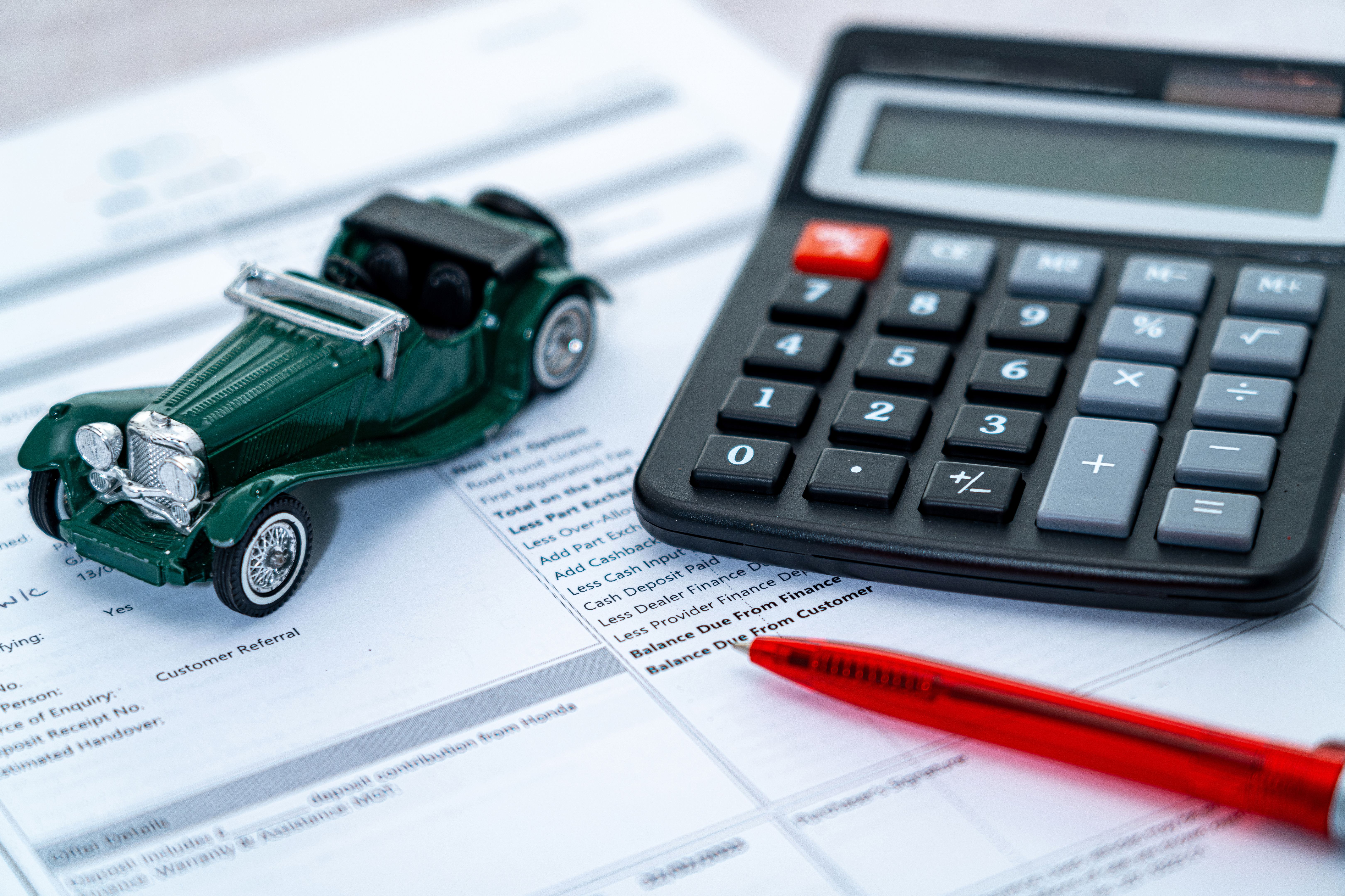 Car purchase or finance application
