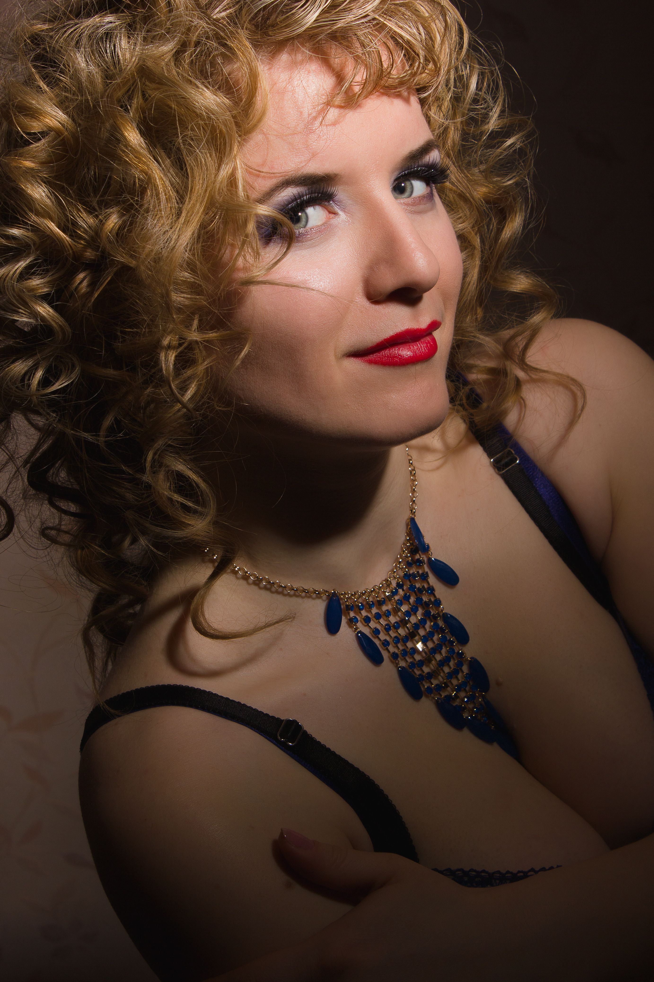 Portrait of a beautiful young blonde woman