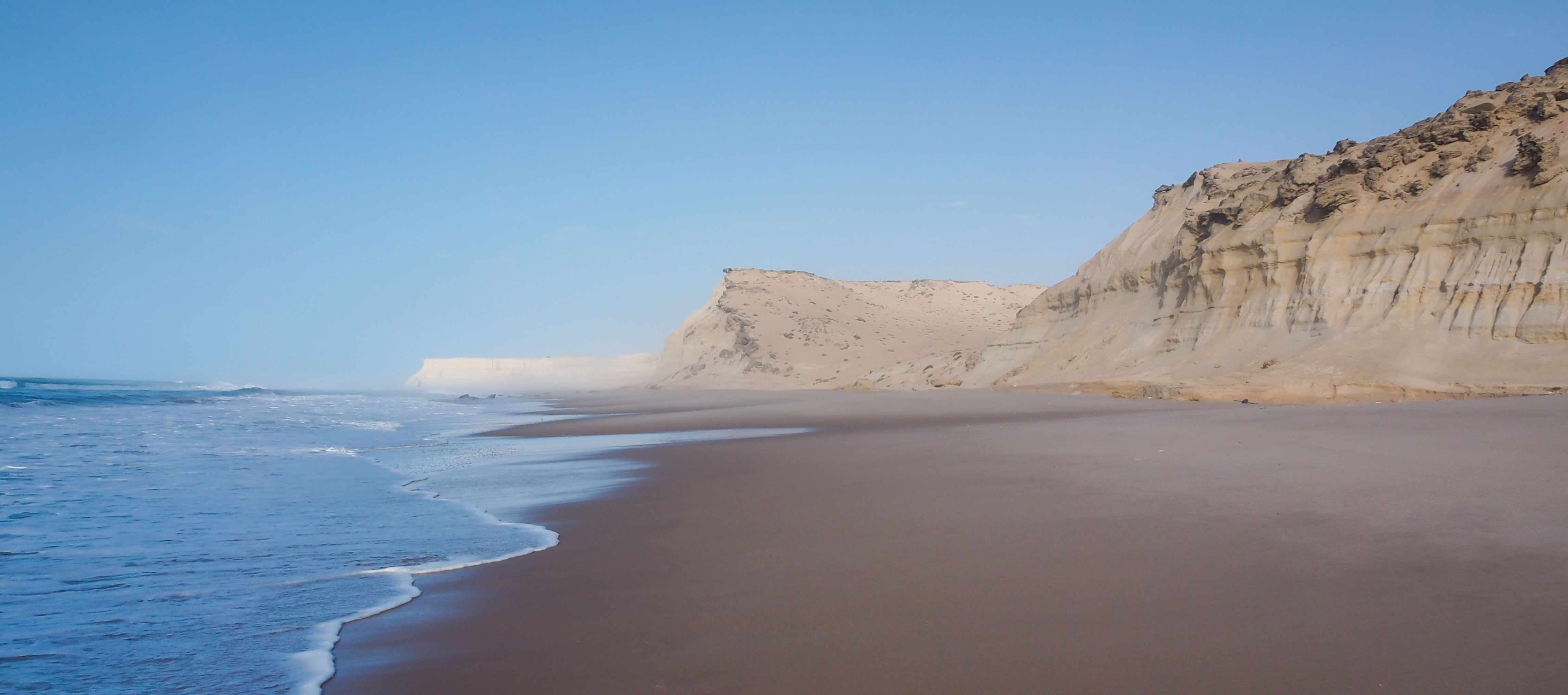 sand cliffs of Dakhla in Western Sahara region of Morocco