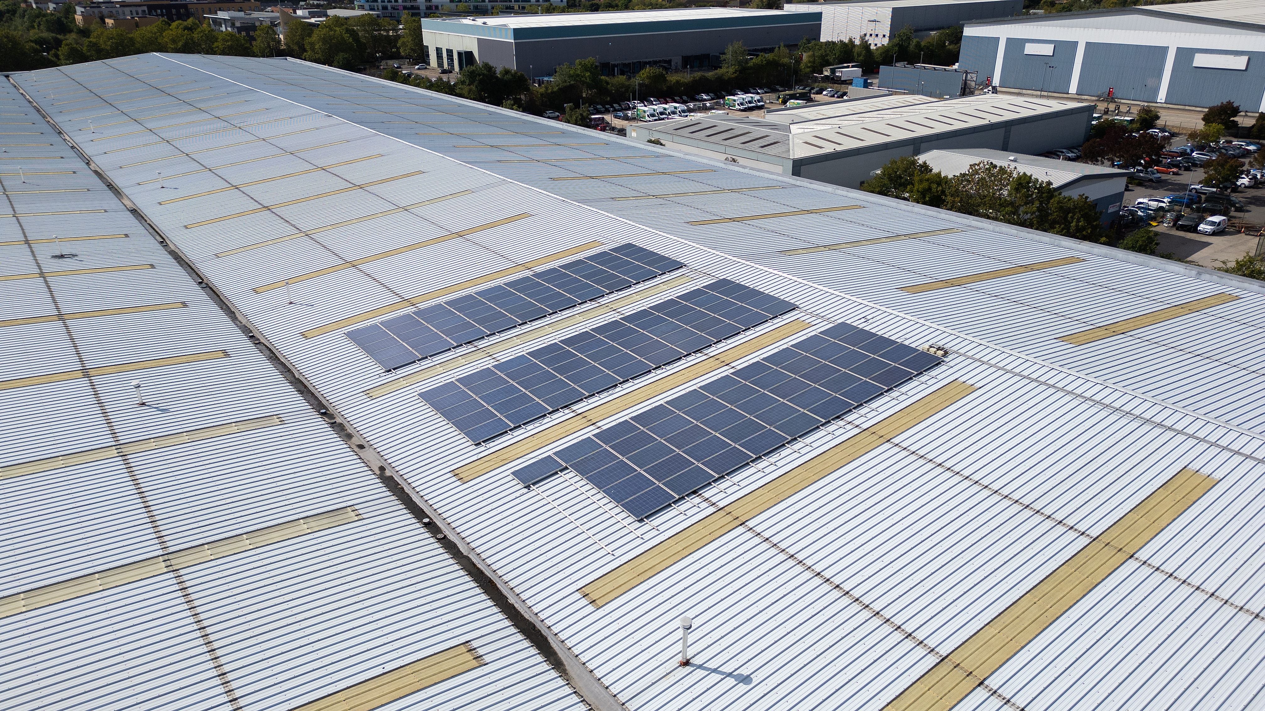 solar panels warehouse