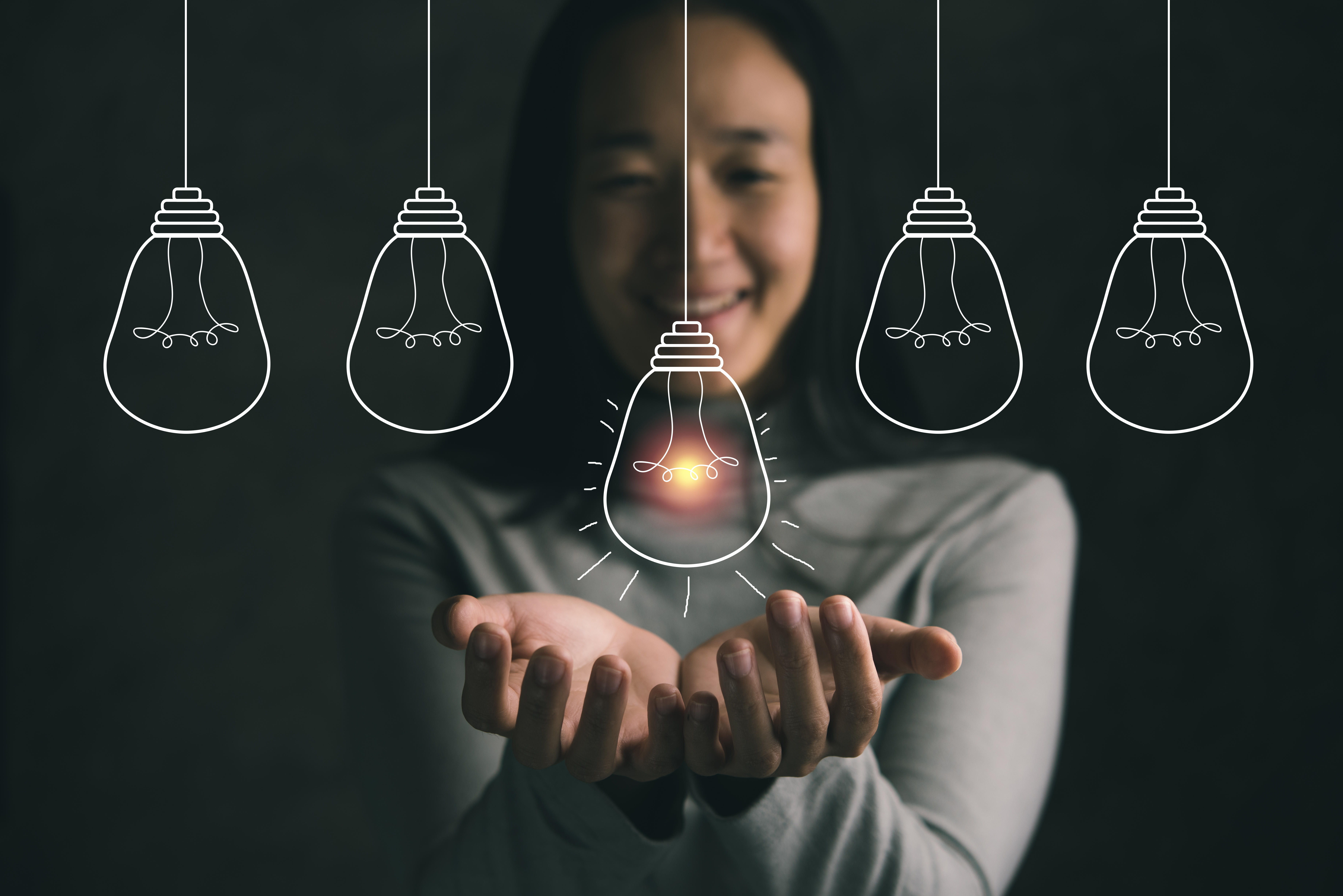 Digital Composite Image Of Woman Touching Illuminated Lighting Equipment Digital Composite Image Of Woman Touching Illuminated Lighting Equipment