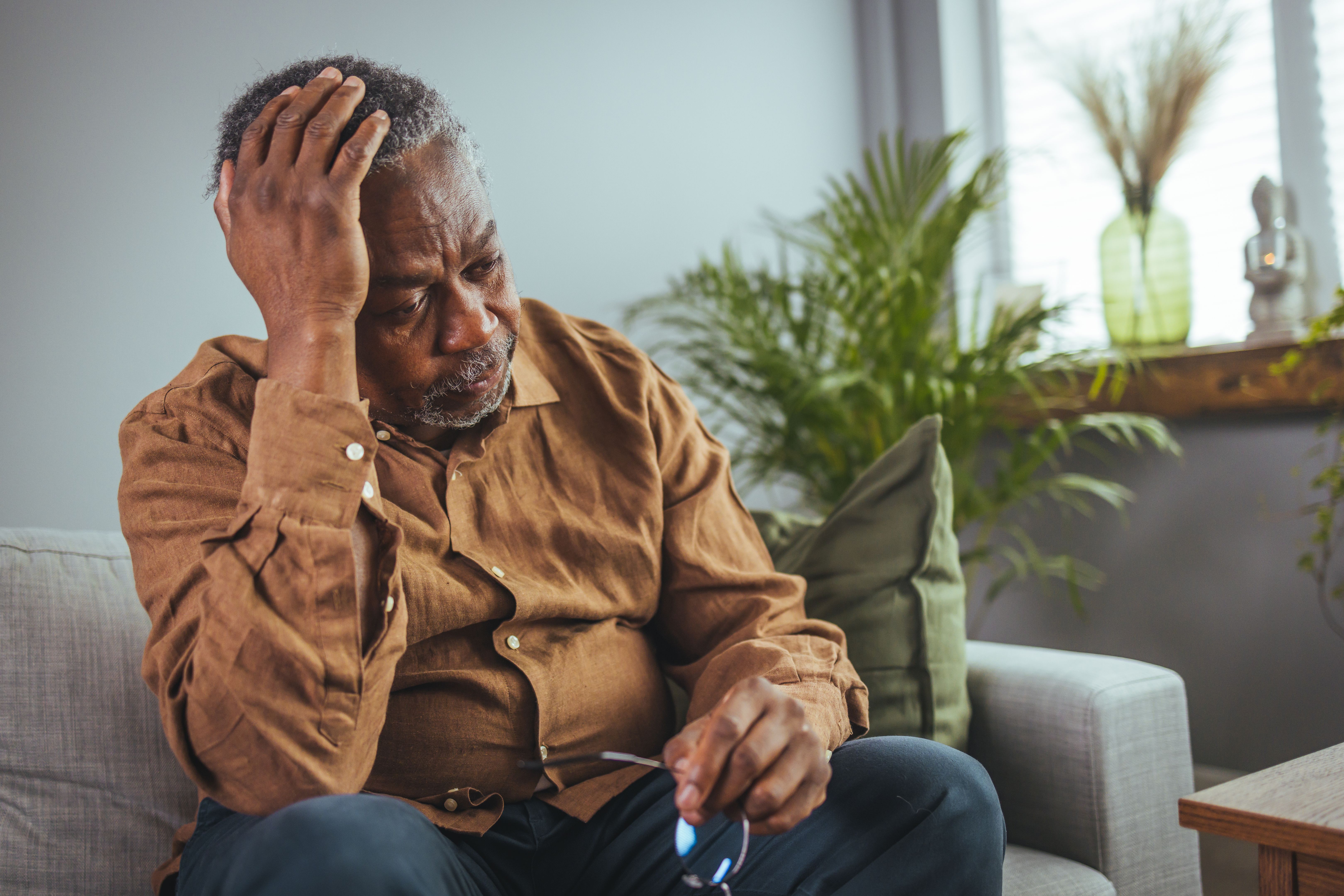 frustrated elderly