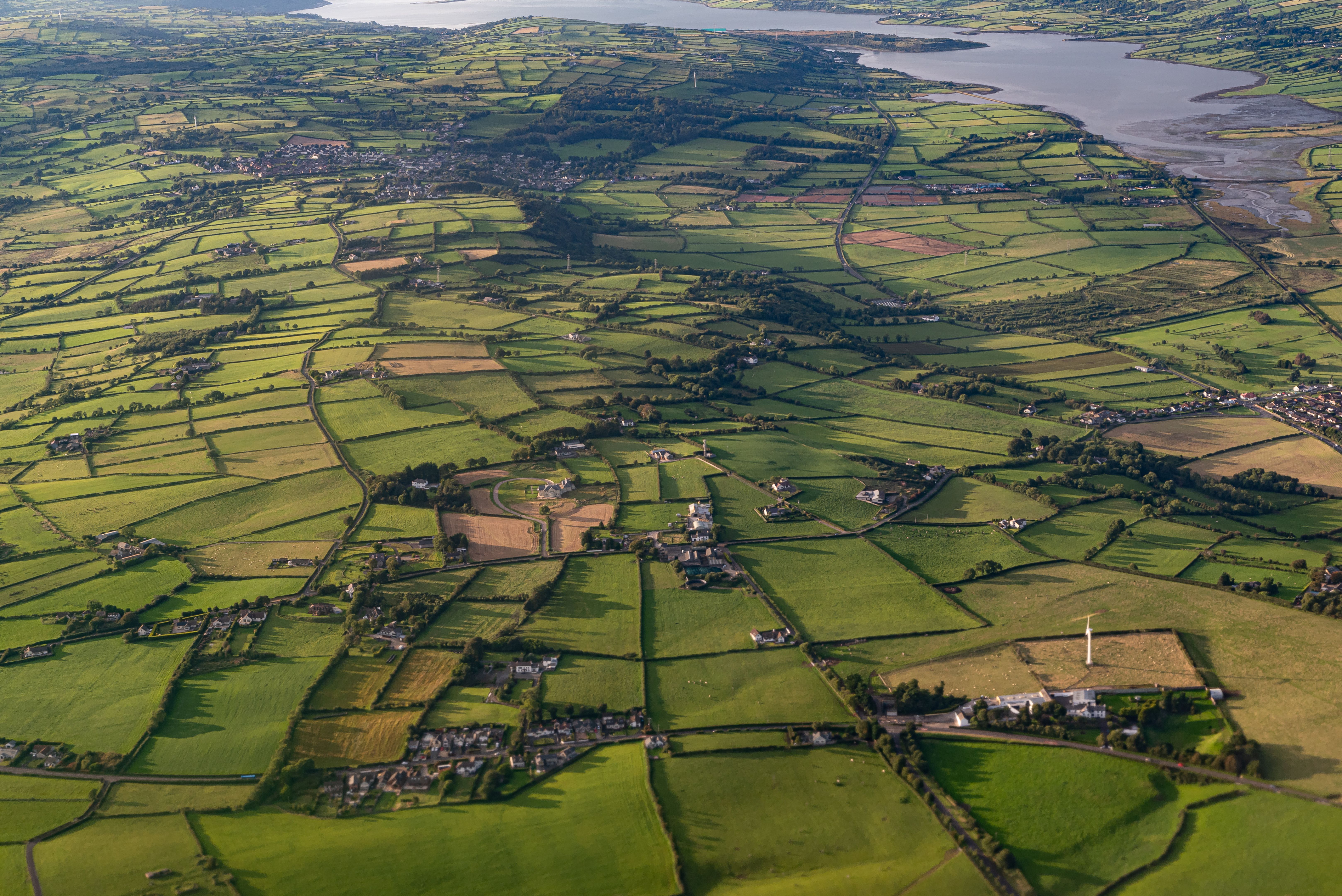 Aerial view of Island Magee, County Antrim
