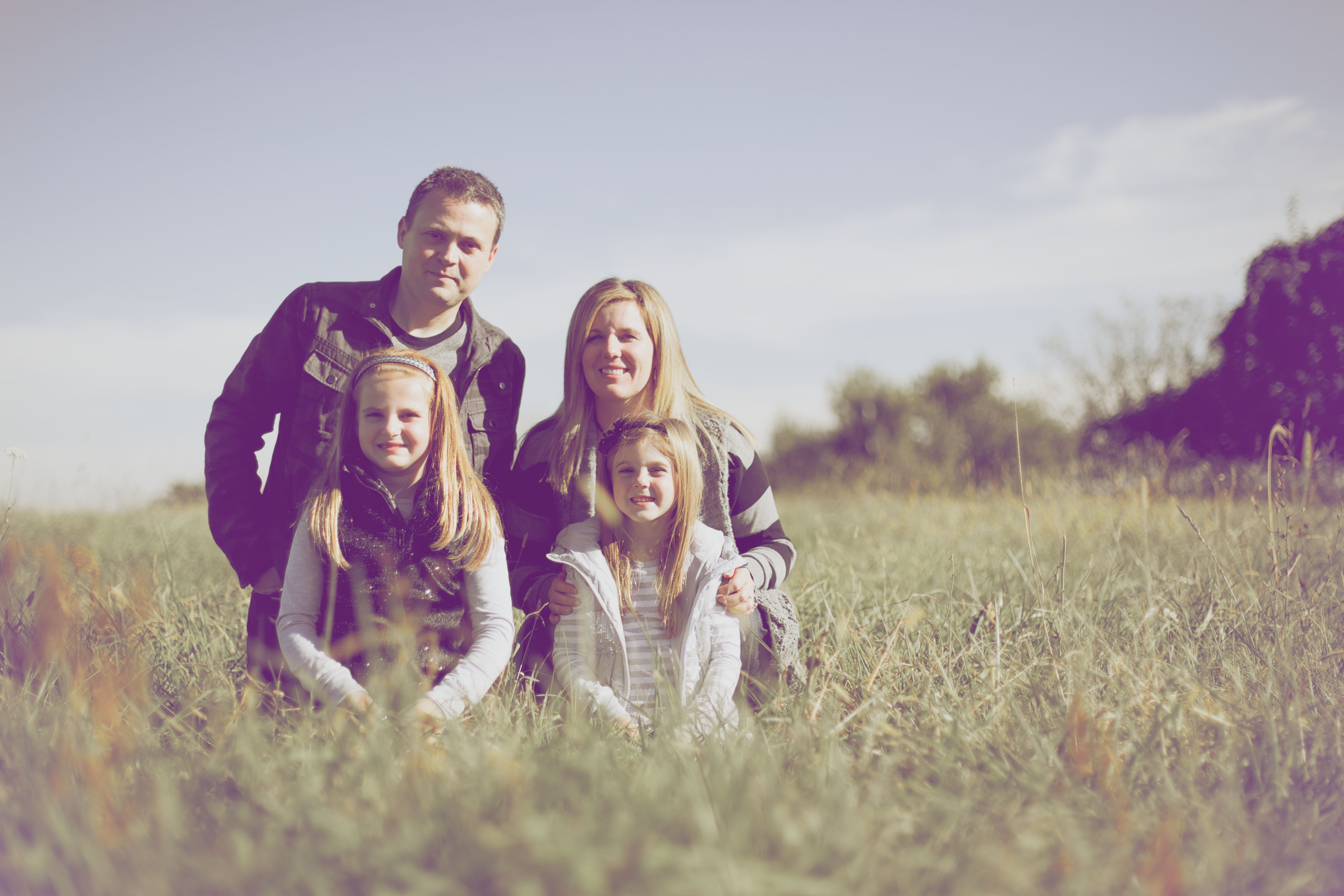 autumn outdoor pasture loving family