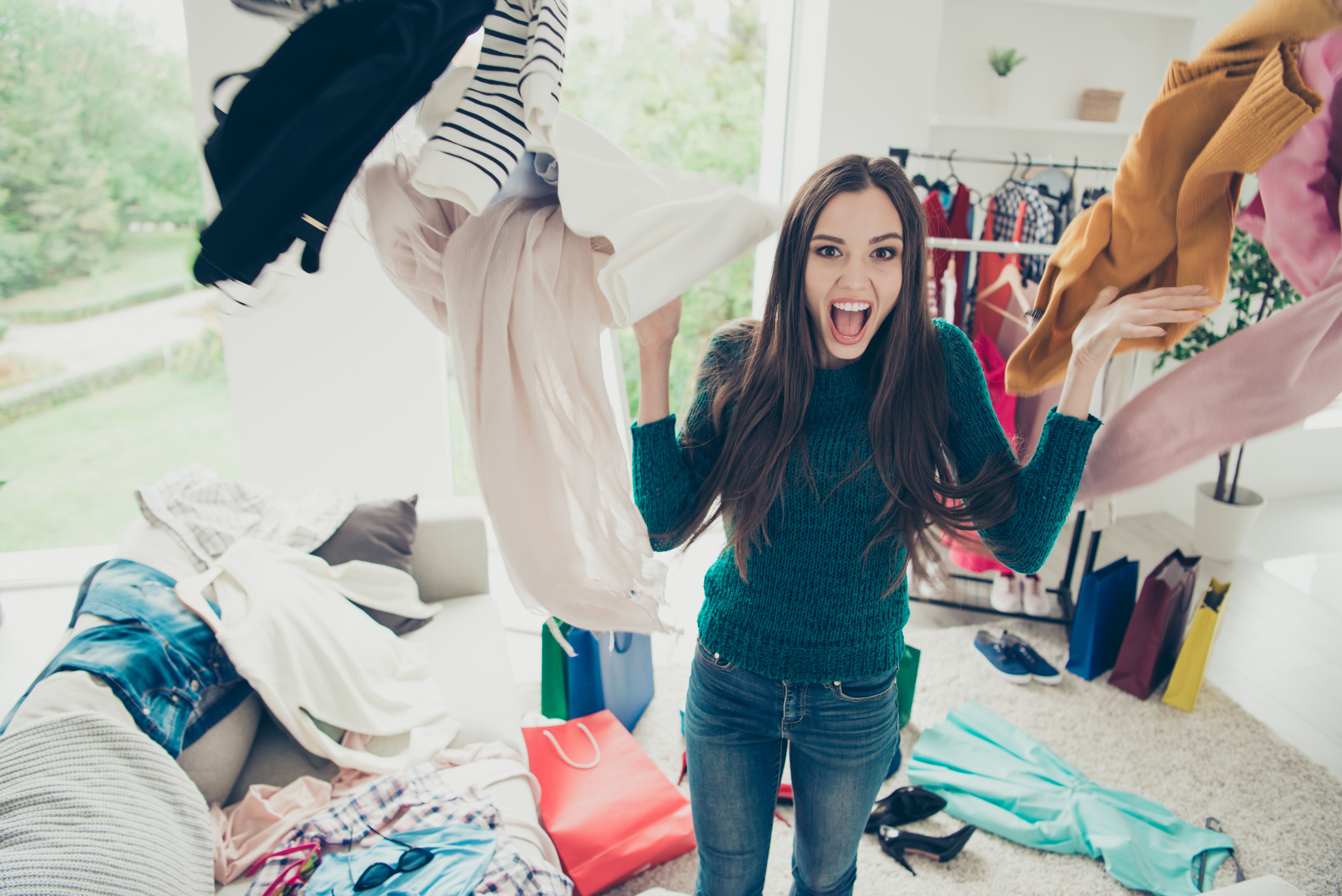 cluttered room