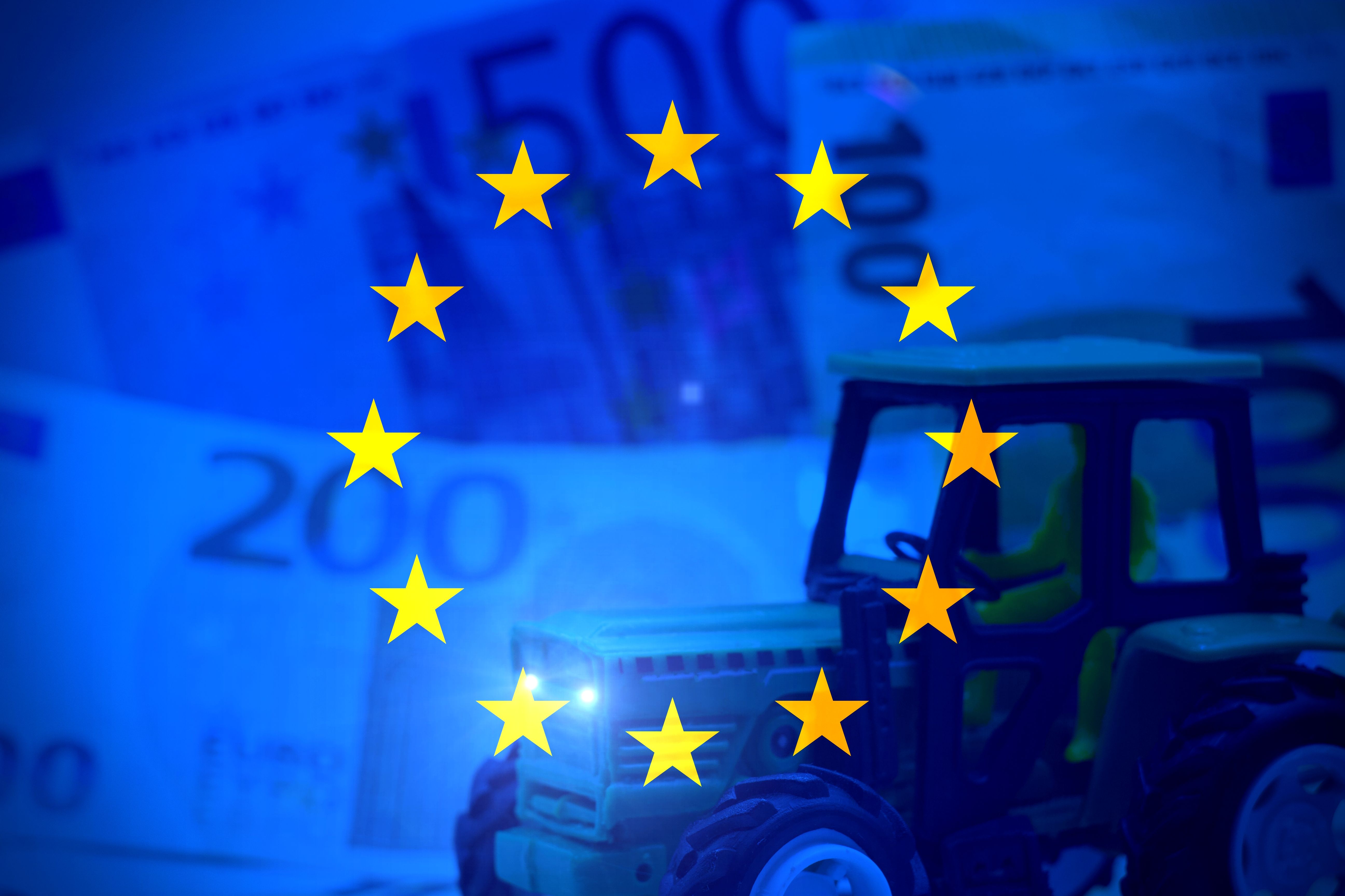 Agricultural workers protesting against tax increases, changes in law, abolition of benefits on protest rally in street