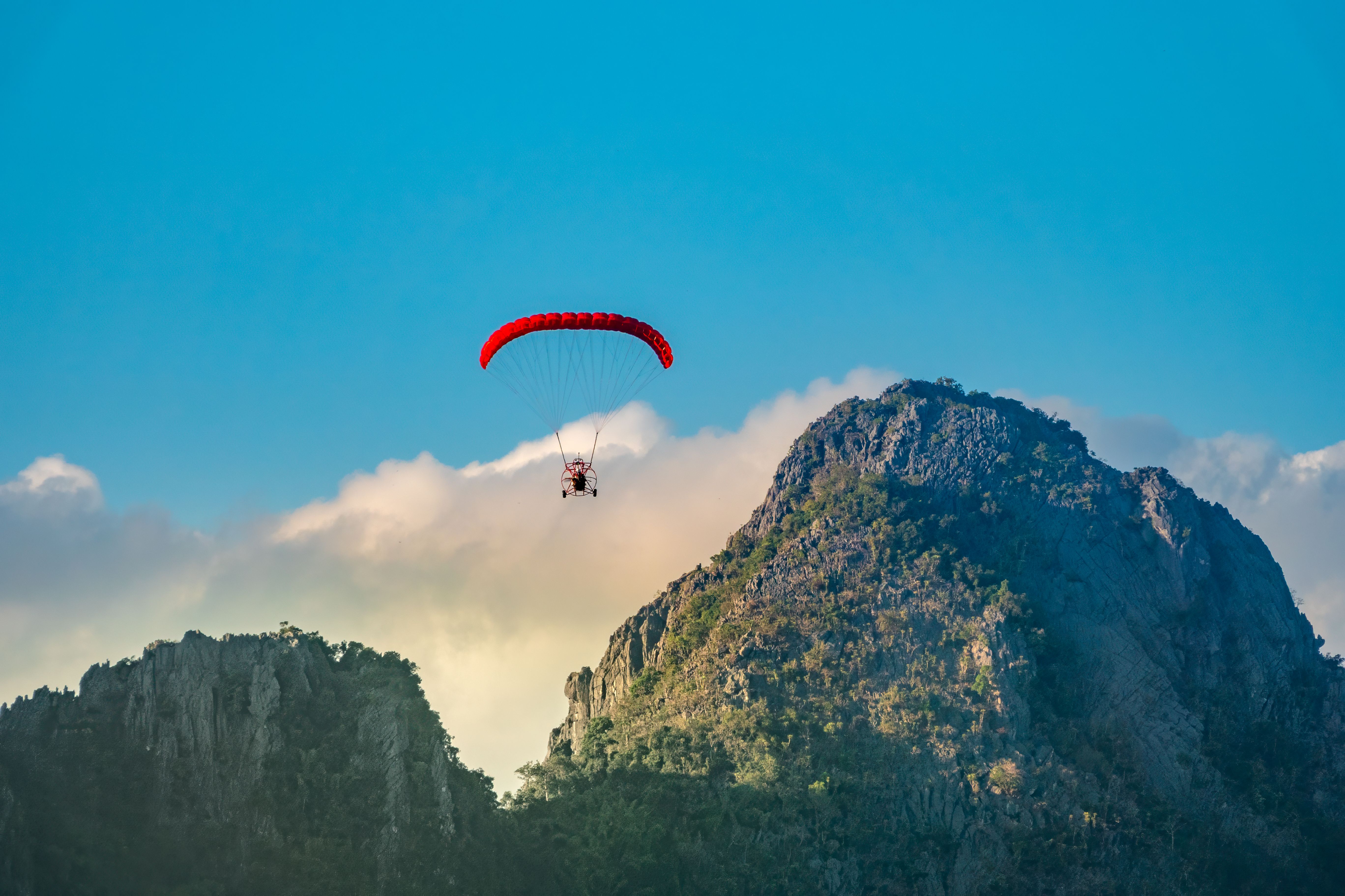 scenic paragliding view