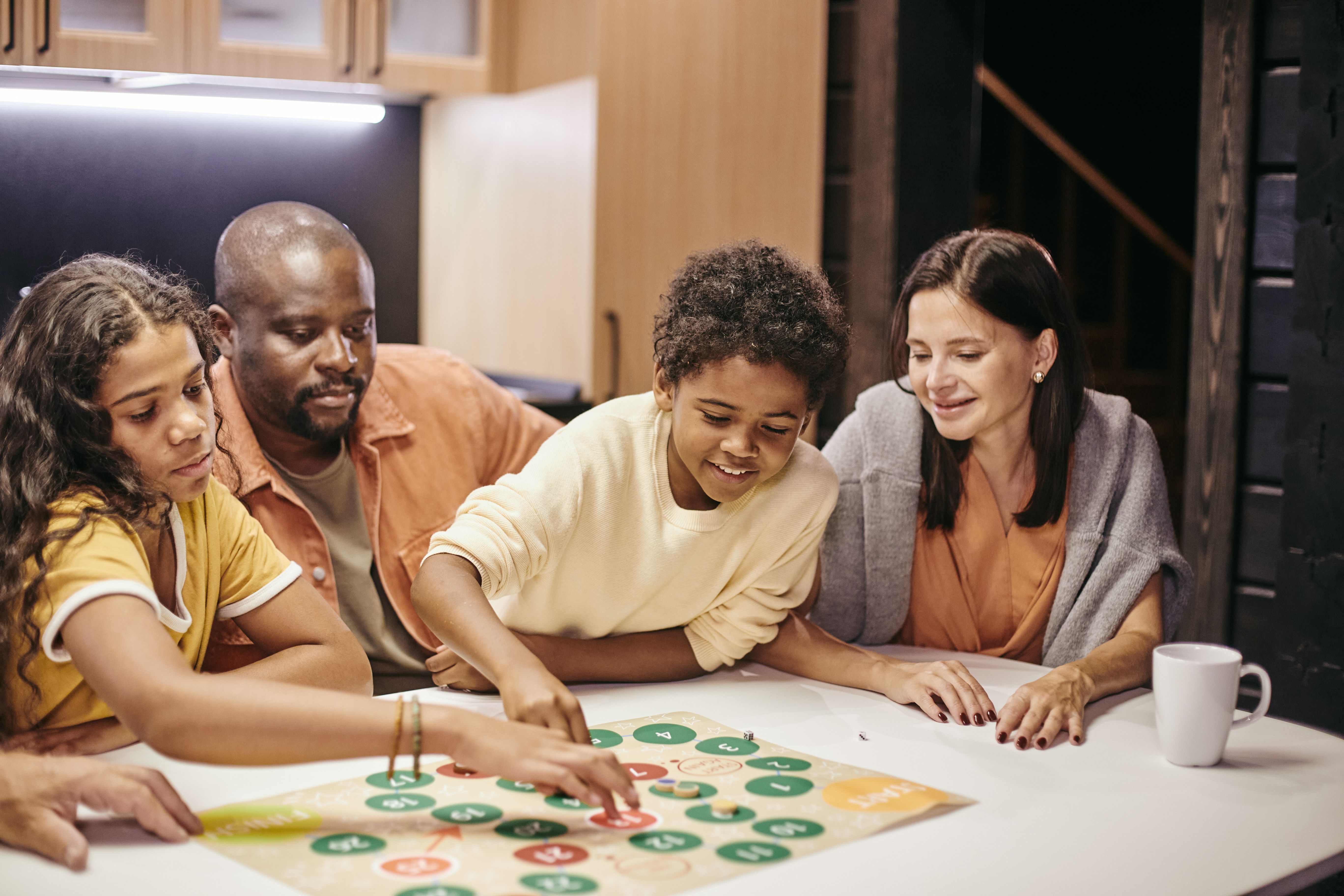 family playing game