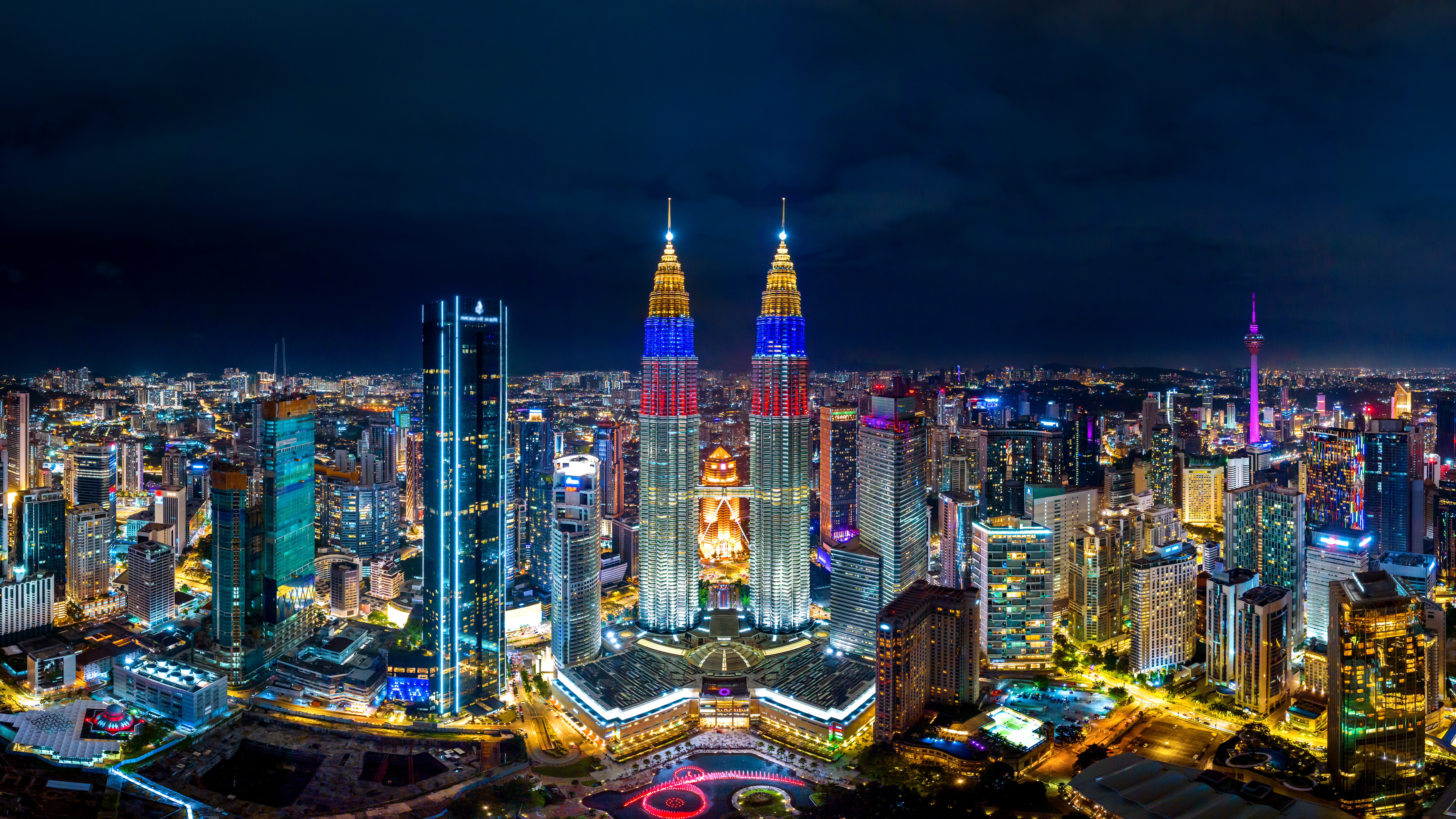 Panoramic of Kuala lumpur city at night, Malaysia. Panoramic of Kuala lumpur city at night, Malaysia.