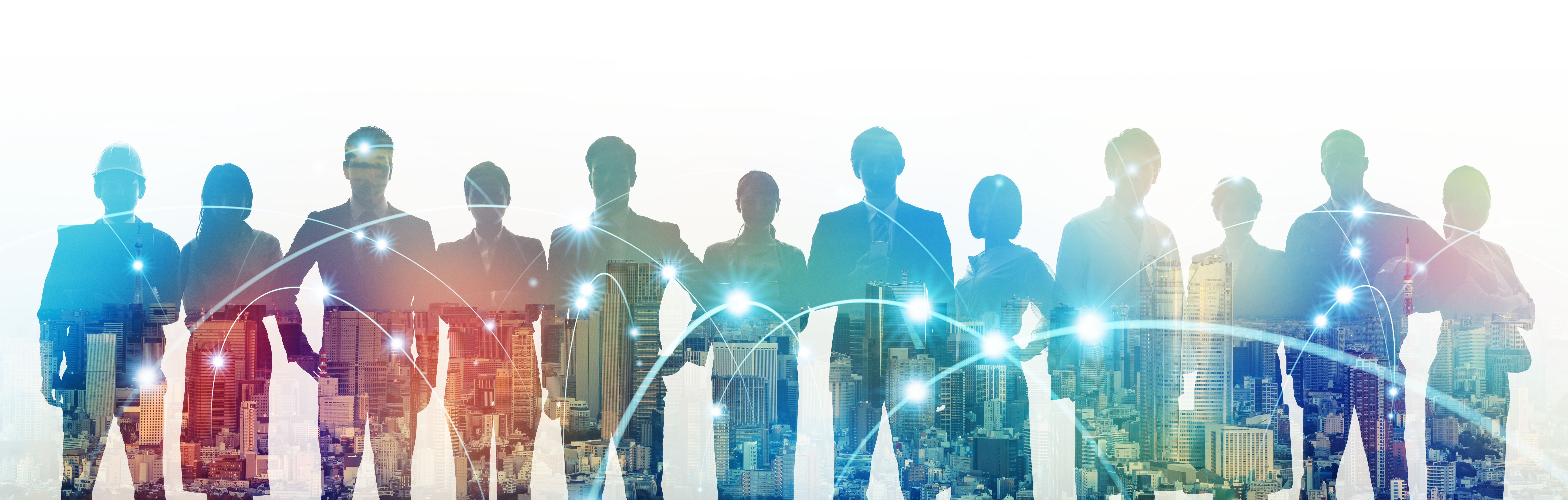 Business network concept. Human Resources. Group of businesspeople.