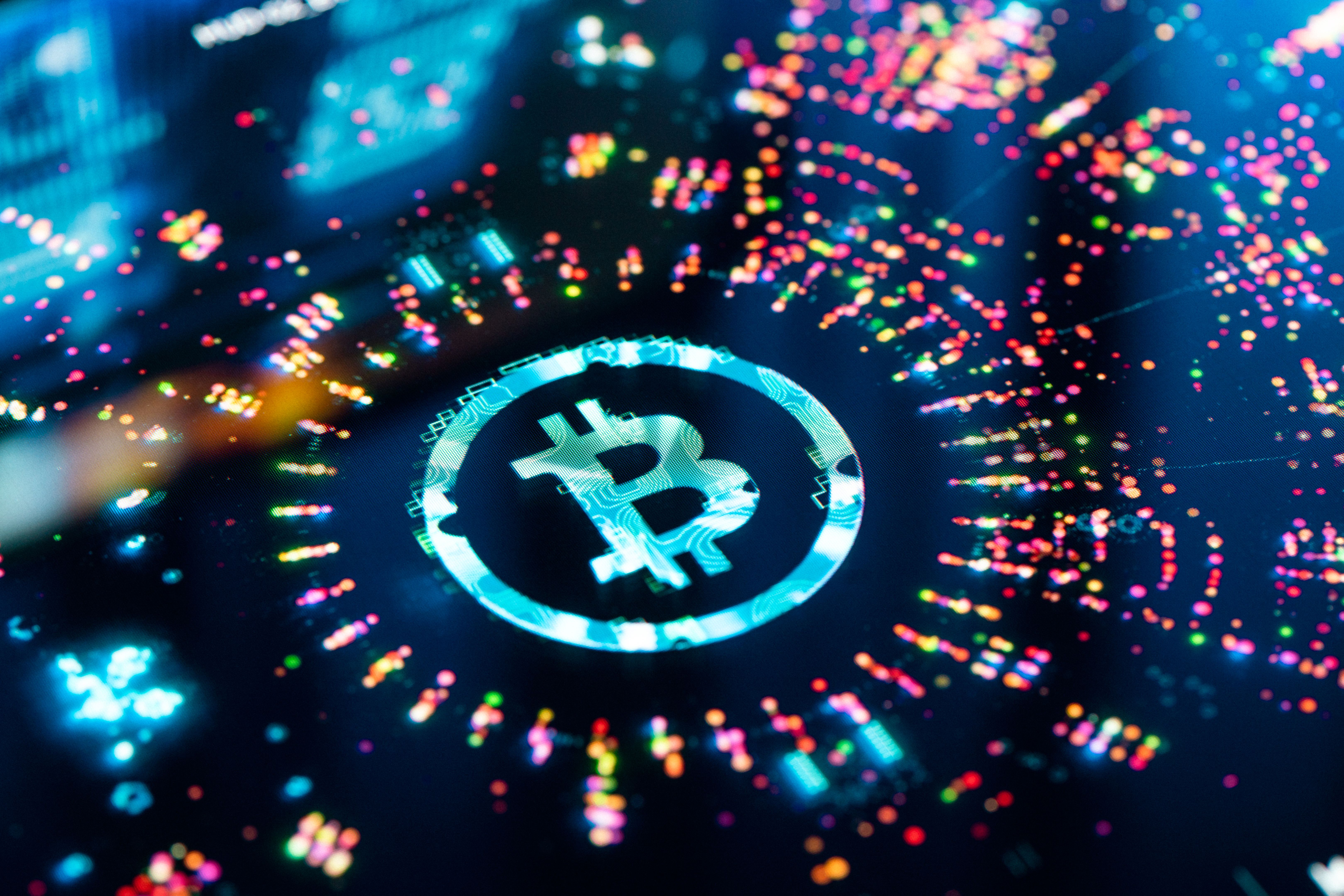 Futuristic Bitcoin blockchain network