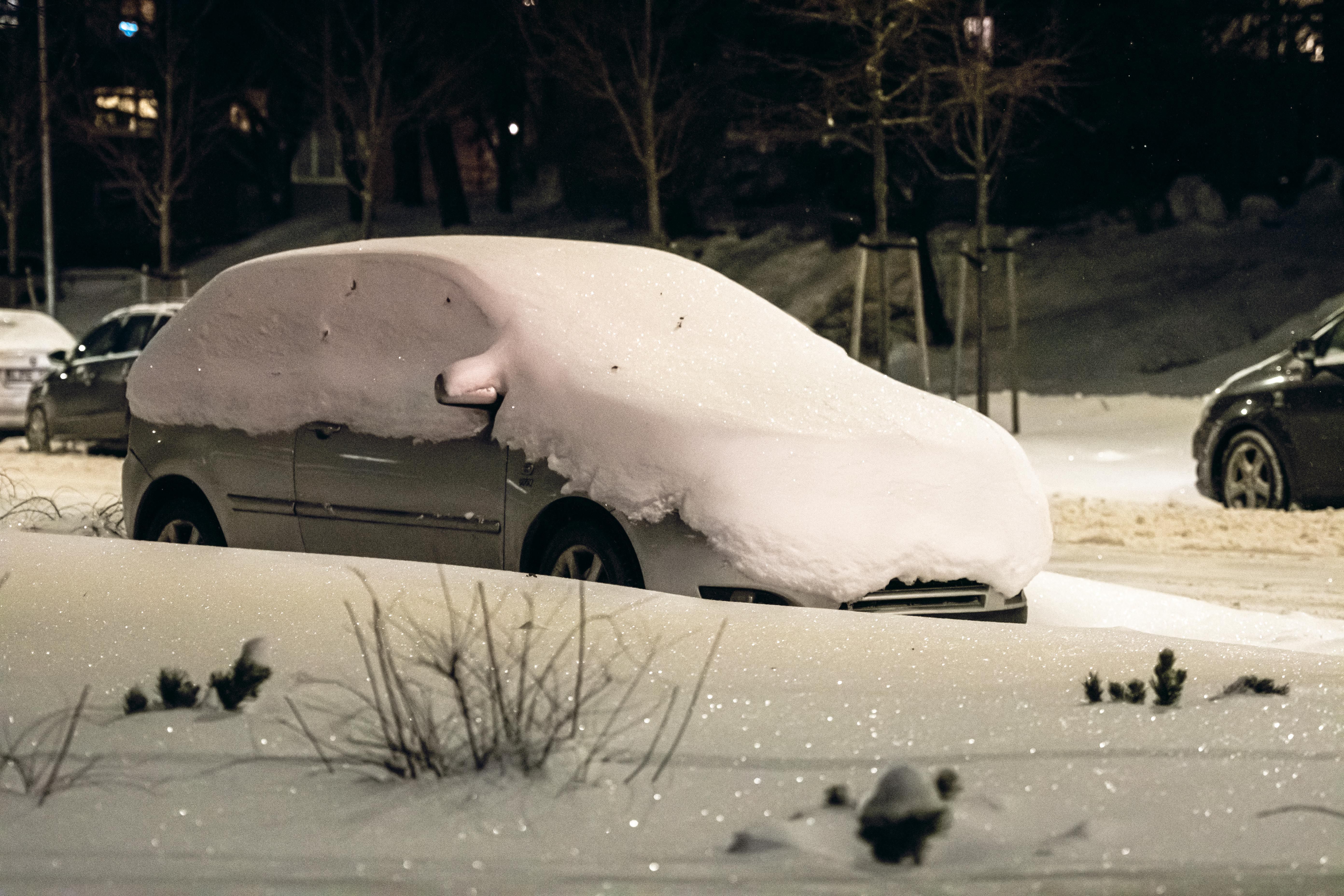 car stuck snow