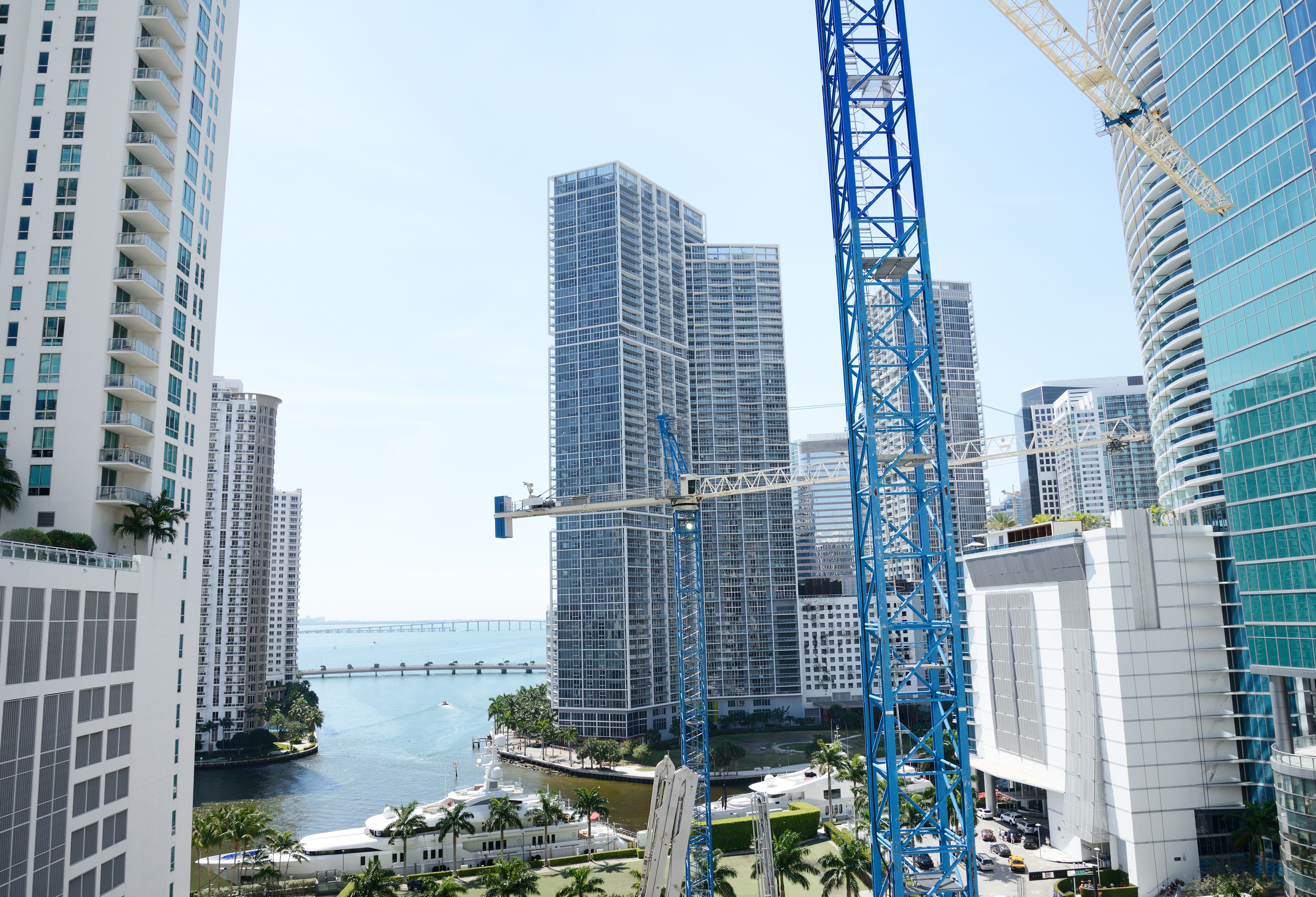 Construction site for a new residential building. Miami.