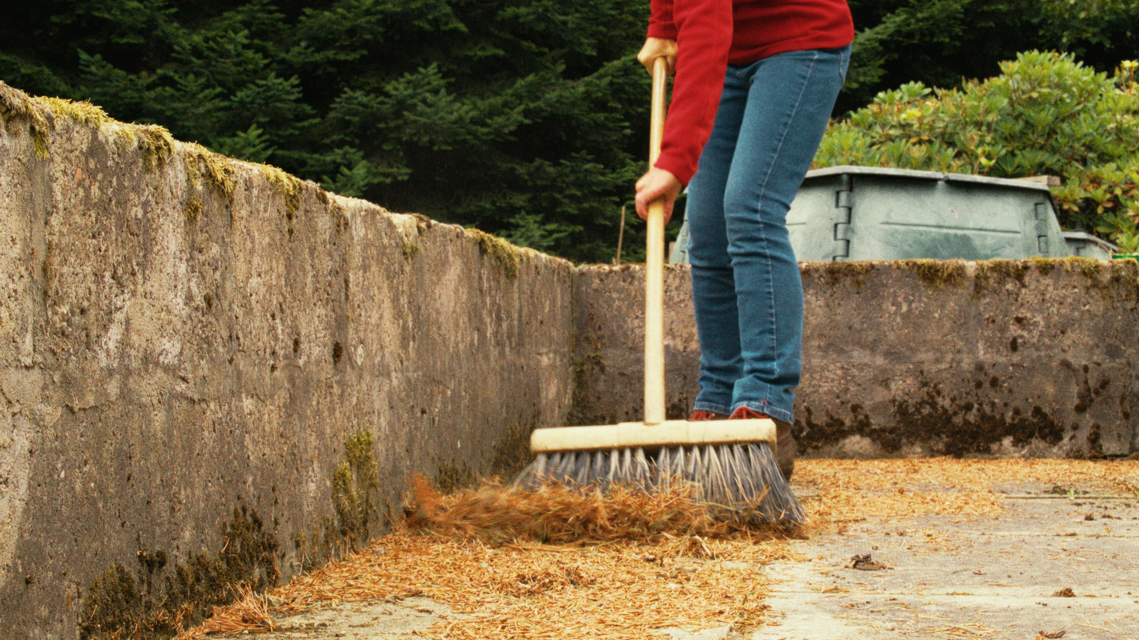 sweeping patio