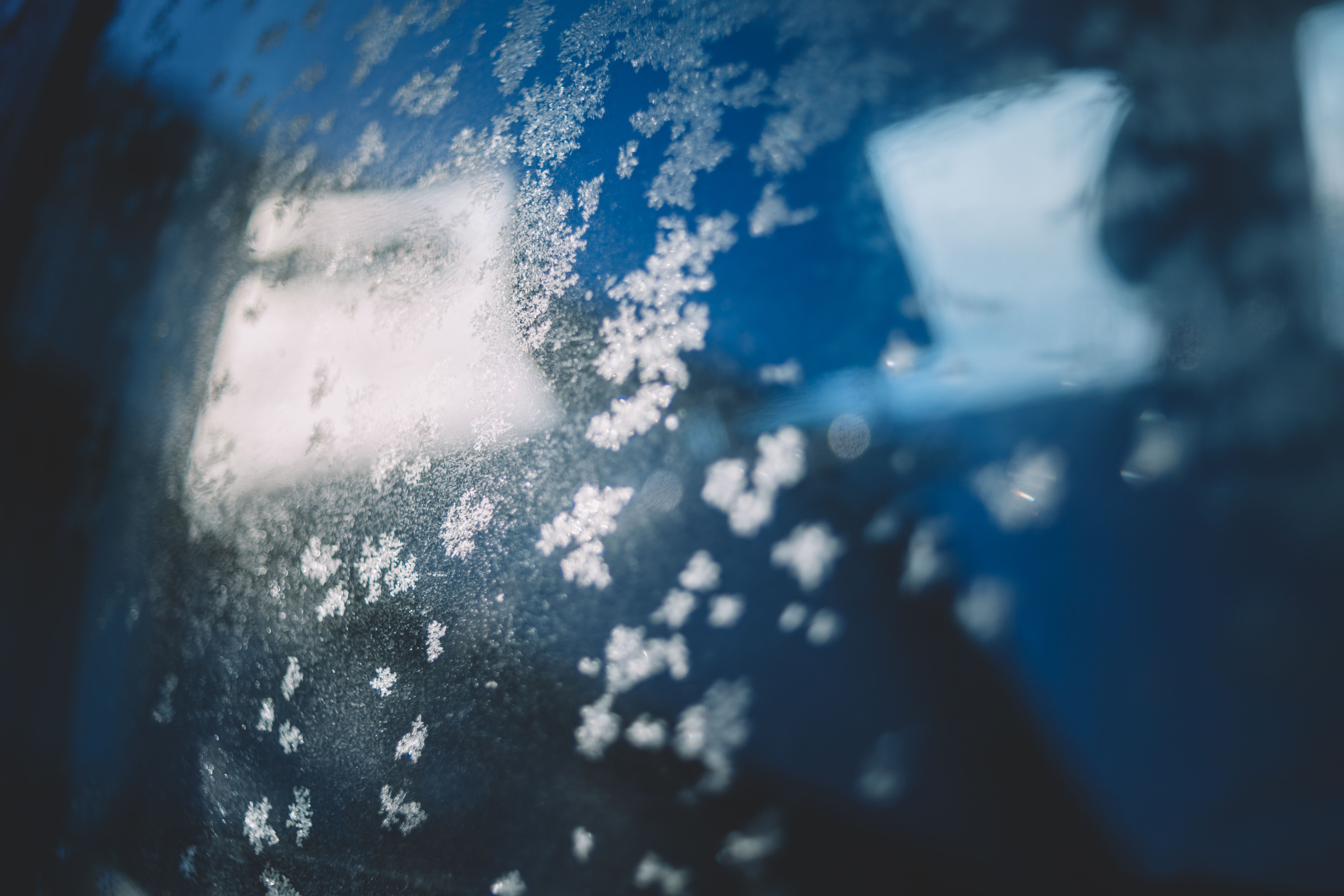 car windshield snow